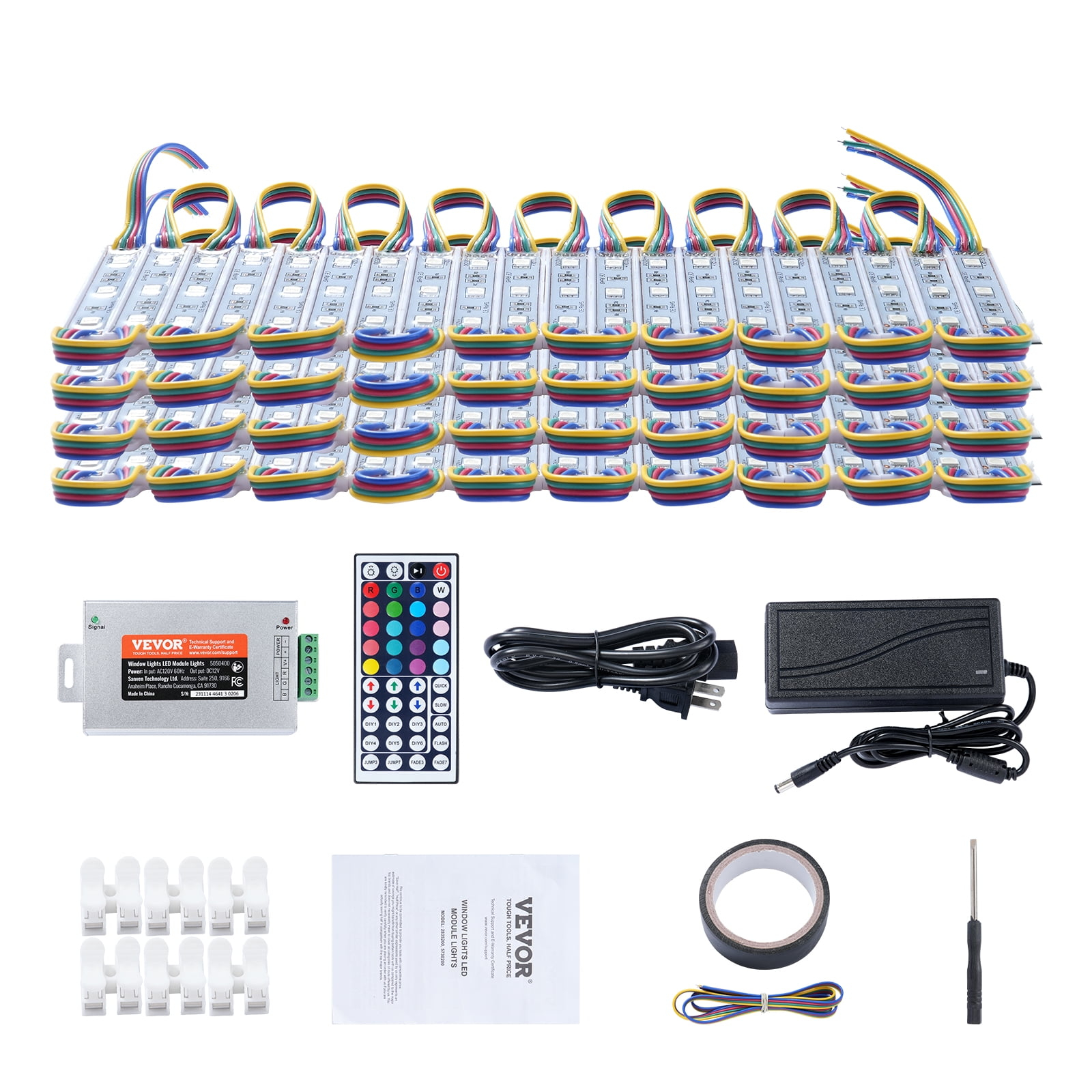 KFFKFF LED Storefront Lights 80PCS 41 ft LED Module Lights 3-LED 5050 SMD RGB