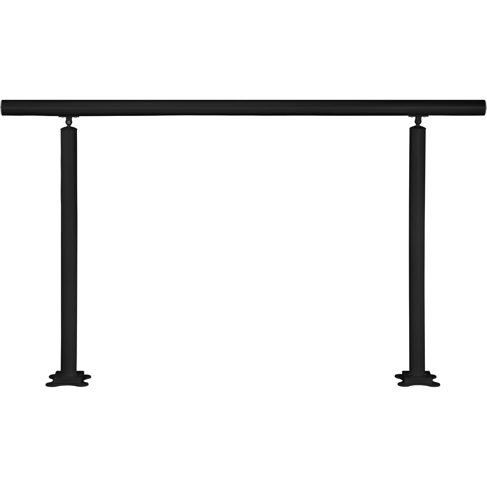 SKYSHALO Stair Railing Kit, , Adjustable Angle Black Aluminum Stair Handrail, 5 ft Handrails for Outdoor 0-5 Steps, Indoor & Outdoor Stairs for the Elderly