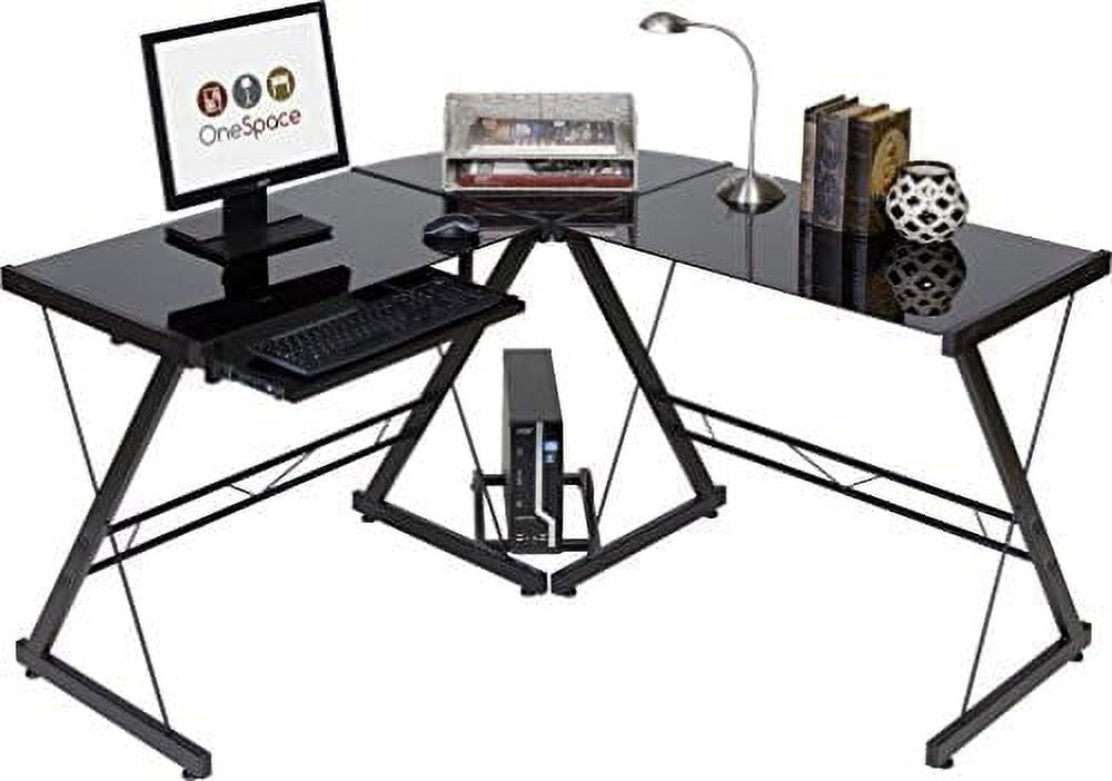 OneSpace - Table - L-shaped - black - black base