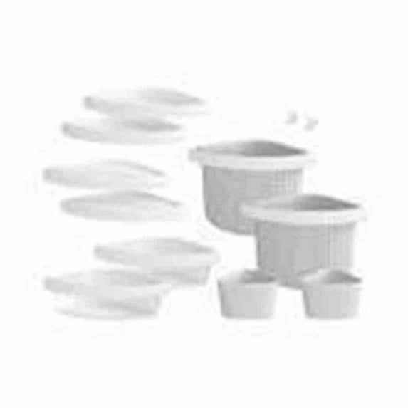 STORE+ 12-Piece Wall Mounted Shower Caddy in White Finish