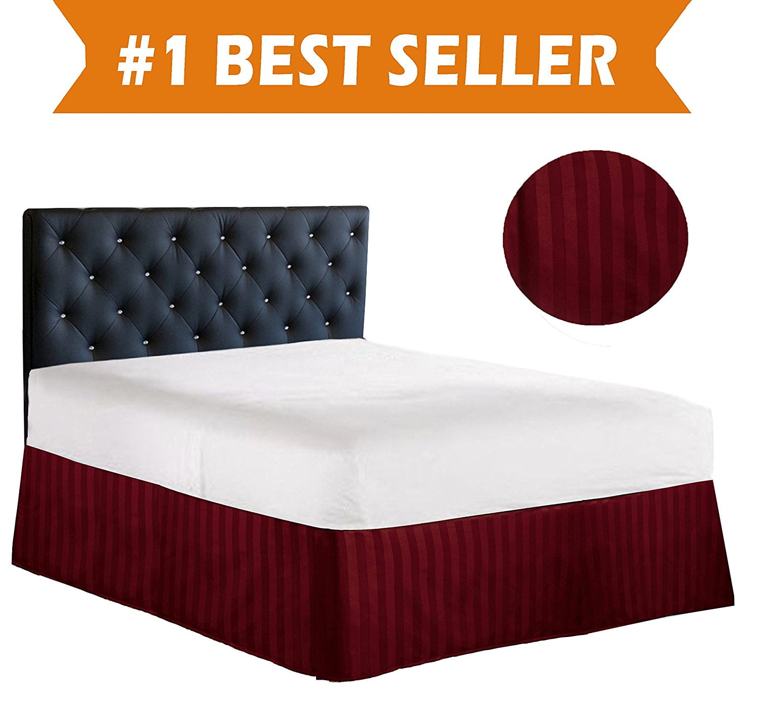 ELEGANT COMFORT Tailored Wrinkle Resistant Wrap Around Bed Skirt