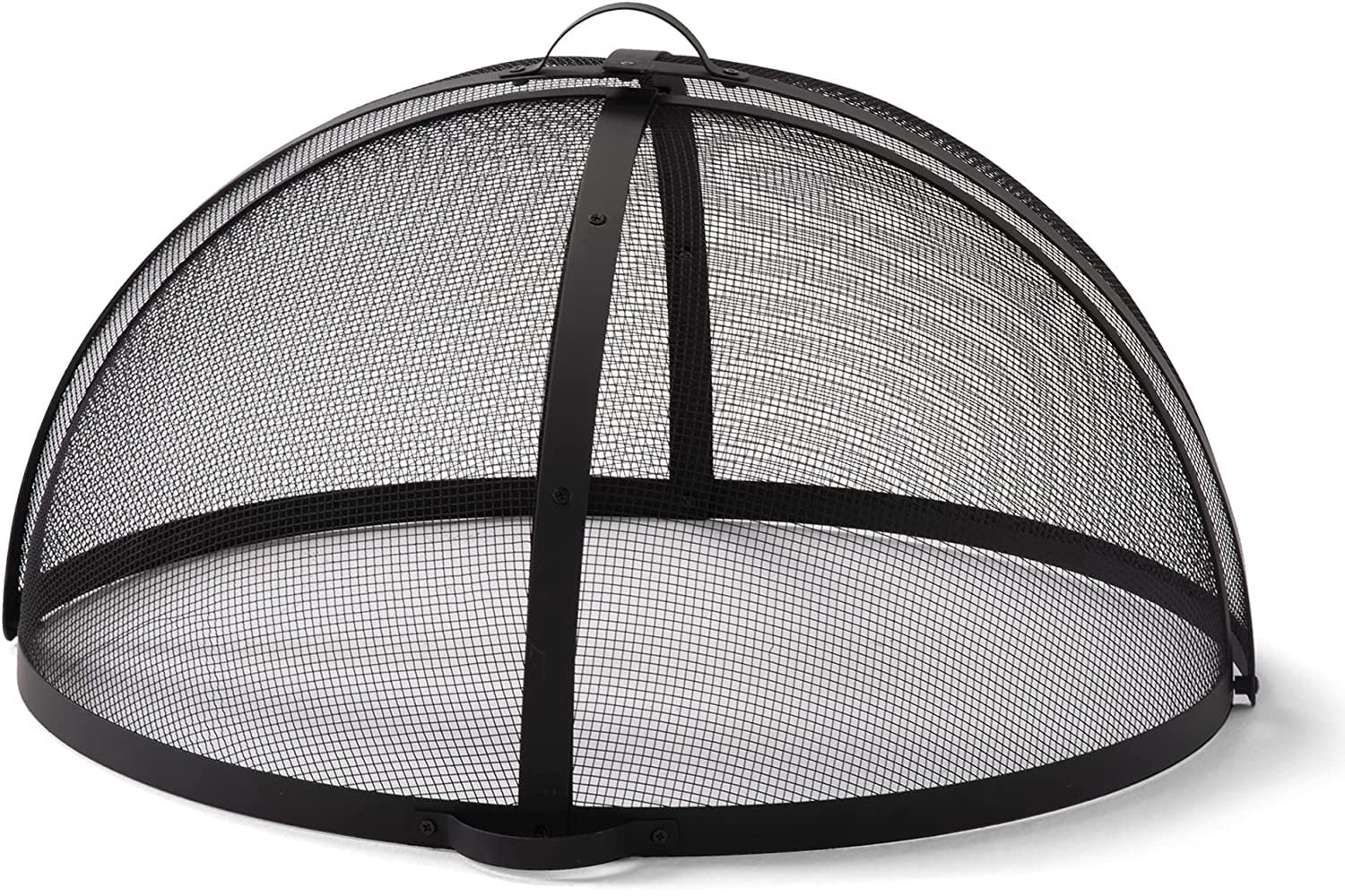 SUNCREAT Heavy-Duty Fire Pit Screen, Steel Mesh Round Spark Screen with Handle, 36 inch