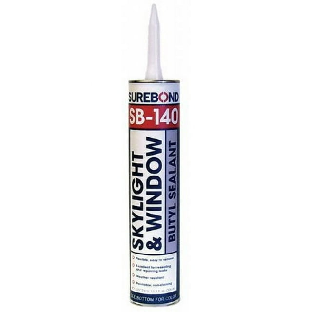 Sealant, 10.3 oz, Tube, White, Butyl Base