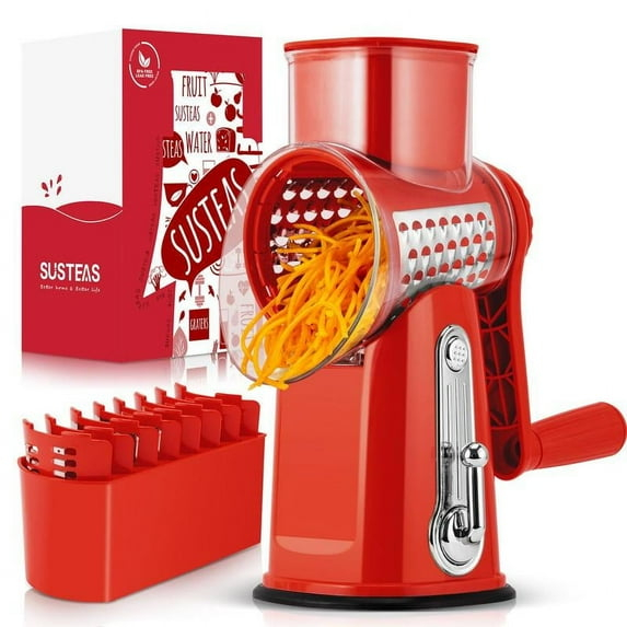 Marlin Rotary Cheese Grater and Vegetable Shredder with Handle