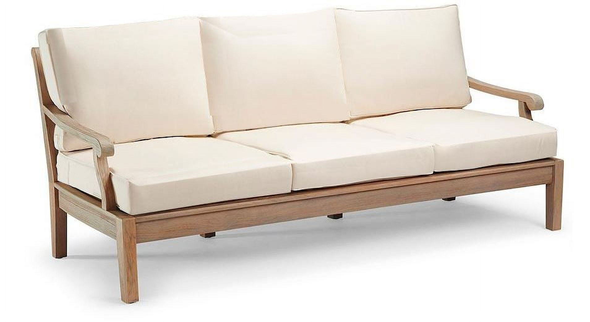 Sack 1 Pc Sofa Set: Sofa With Cushions in Sunbrela Fabric #57003 Canvas White