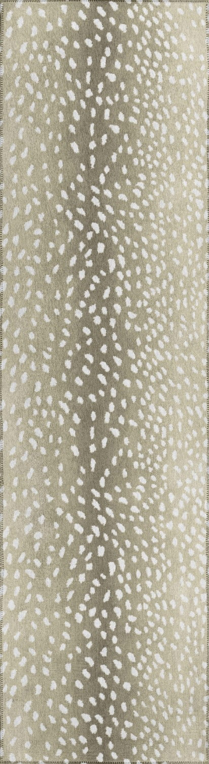 Addison Rugs Indoor/ Outdoor Addison Safari Gazelle Animal Print Washable Area Rug 2'3" x 7'6" - Fawn