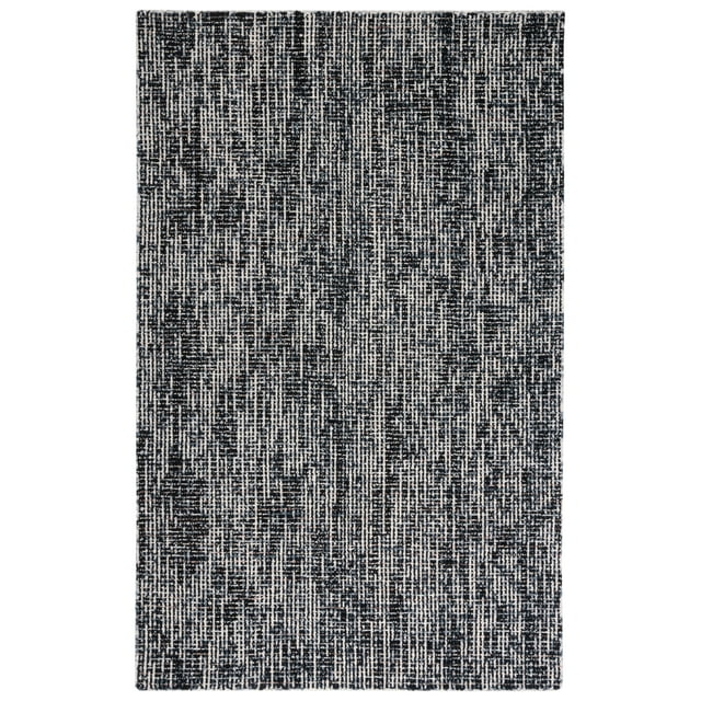 Safavieh Abstract 6'-0" x 8'-0" Wool Hand Tufted Rug in Black / Gray