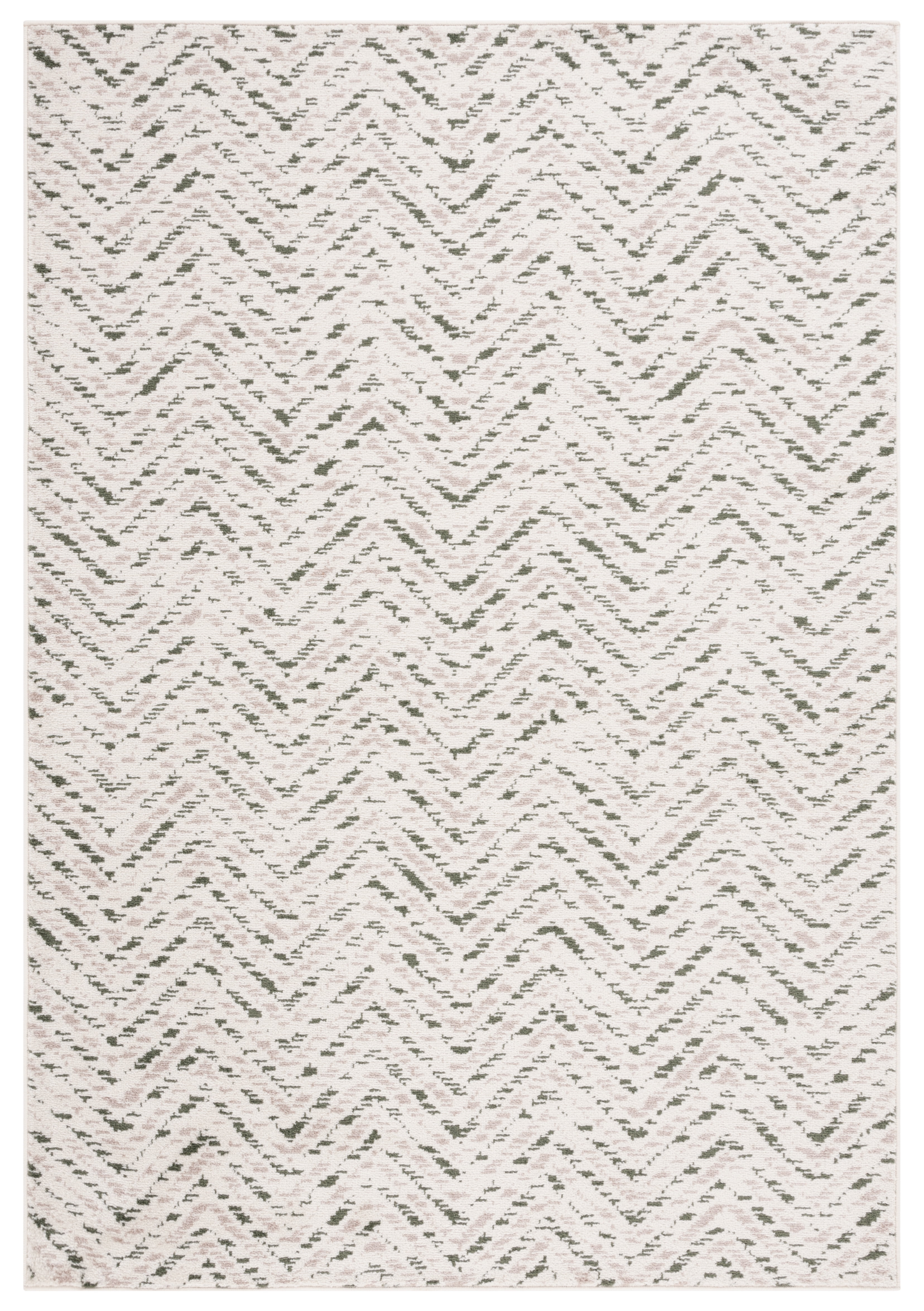SAFAVIEH Adirondack Altan Striped Area Rug, Ivory/Dark Green, 5'1" x 7'6"