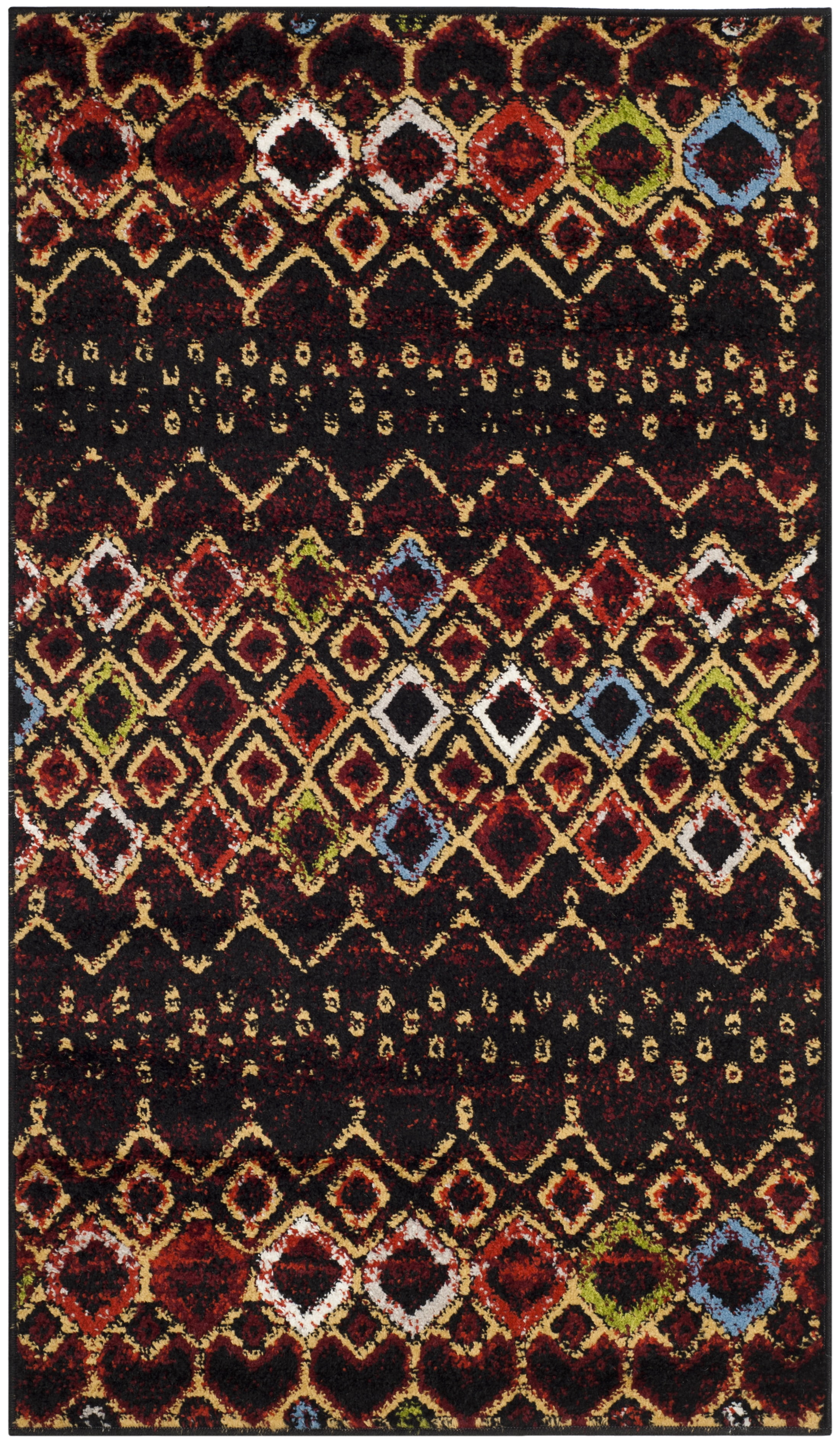 Safavieh Amsterdam Gladwin Geometric Area Rug, Black/Multi, 3' x 5'