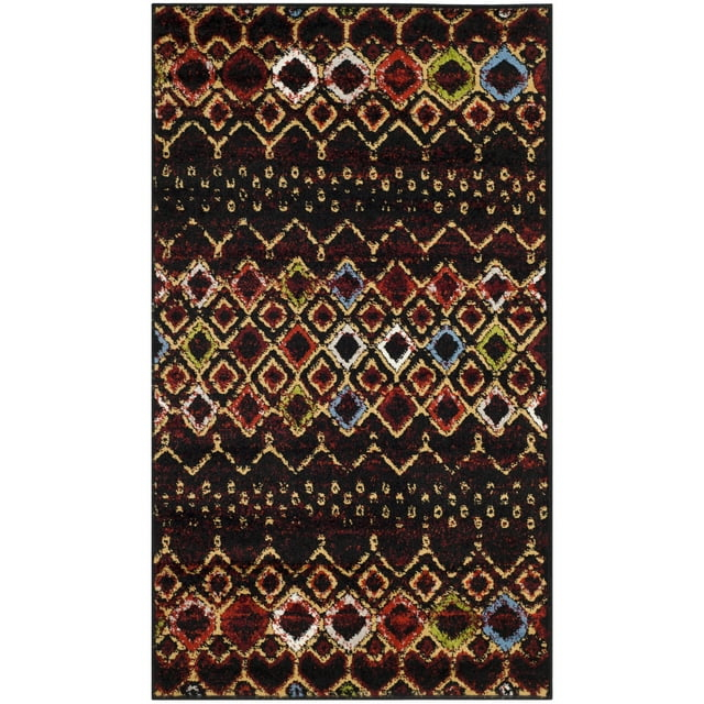 Safavieh Amsterdam Gladwin Geometric Area Rug, Black/Multi, 3' x 5'