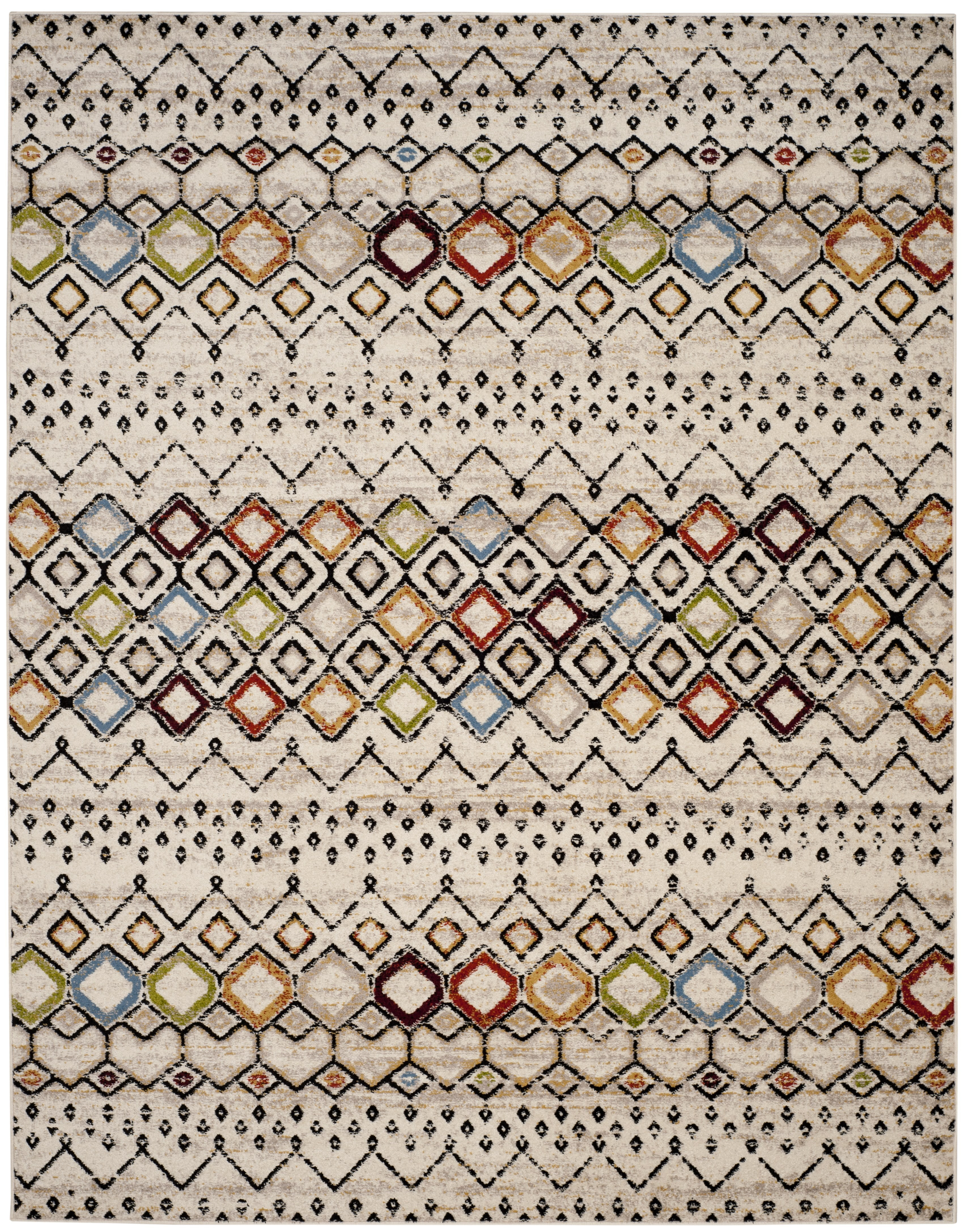 Safavieh Amsterdam Gladwin Geometric Area Rug, Ivory/Multi, 10' x 14'