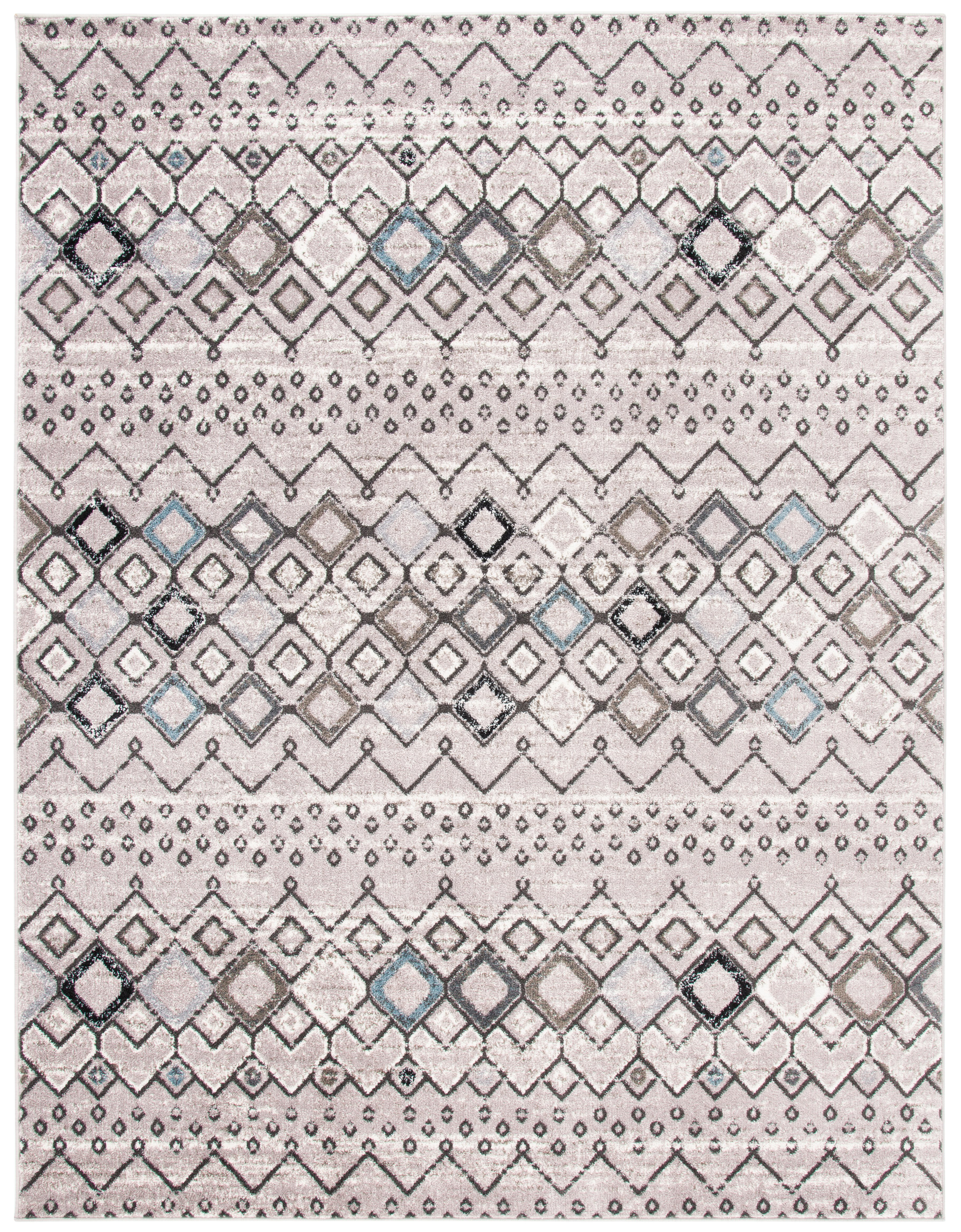 Safavieh Amsterdam Gladwin Geometric Area Rug, Light Grey/Brown, 10' x 14'