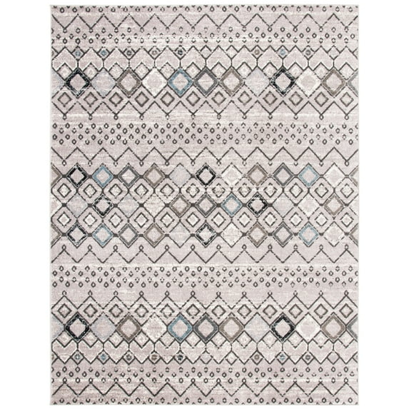 Safavieh Amsterdam Gladwin Geometric Area Rug, Light Grey/Brown, 10' x 14'