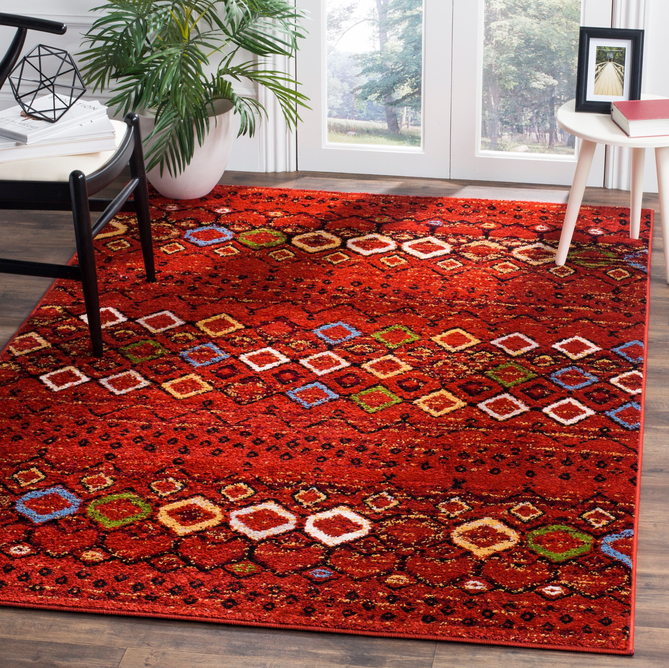 Safavieh Amsterdam Gladwin Geometric Area Rug, Terracotta/Multi, 6'7" x 9'2"