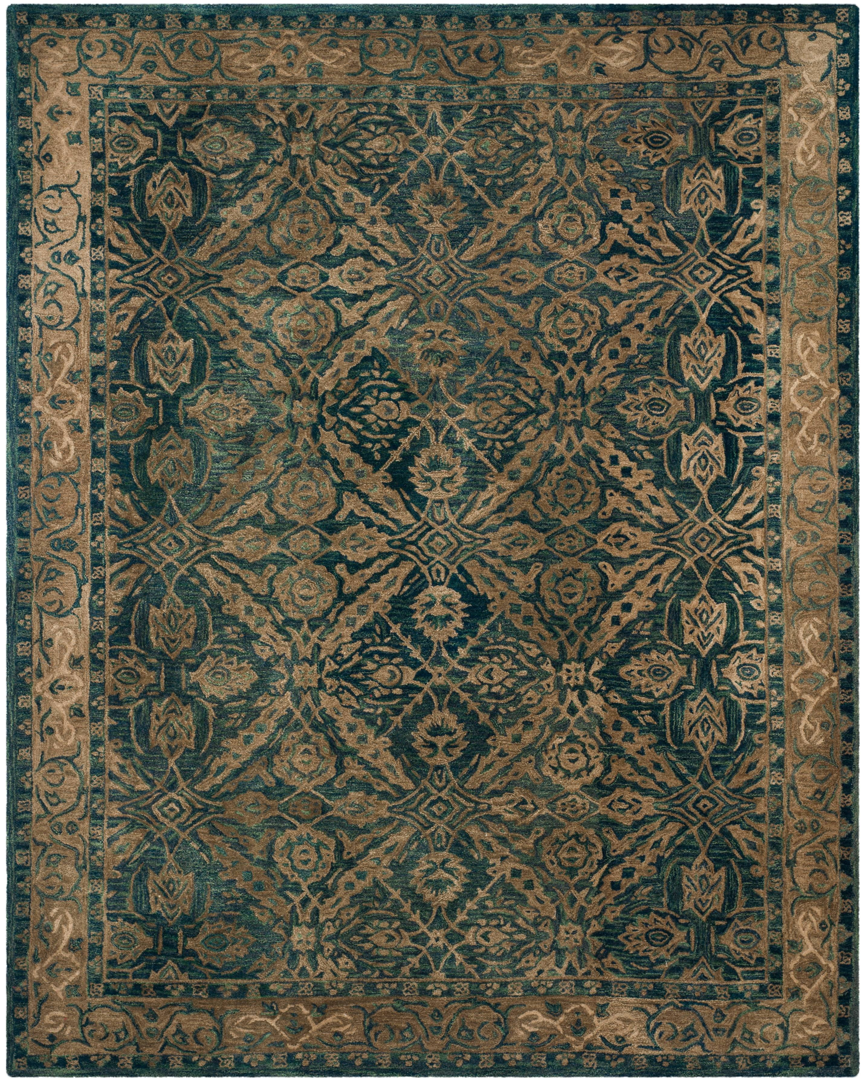 SAFAVIEH Anatolia Lysette Floral Area Rug, Navy/Ivory, 9' x 12'