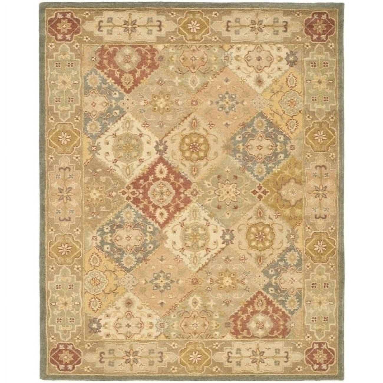 SAFAVIEH Antiquity Augustin Transitional Bordered Wool Area Rug, Multi/Beige, 12' x 15'