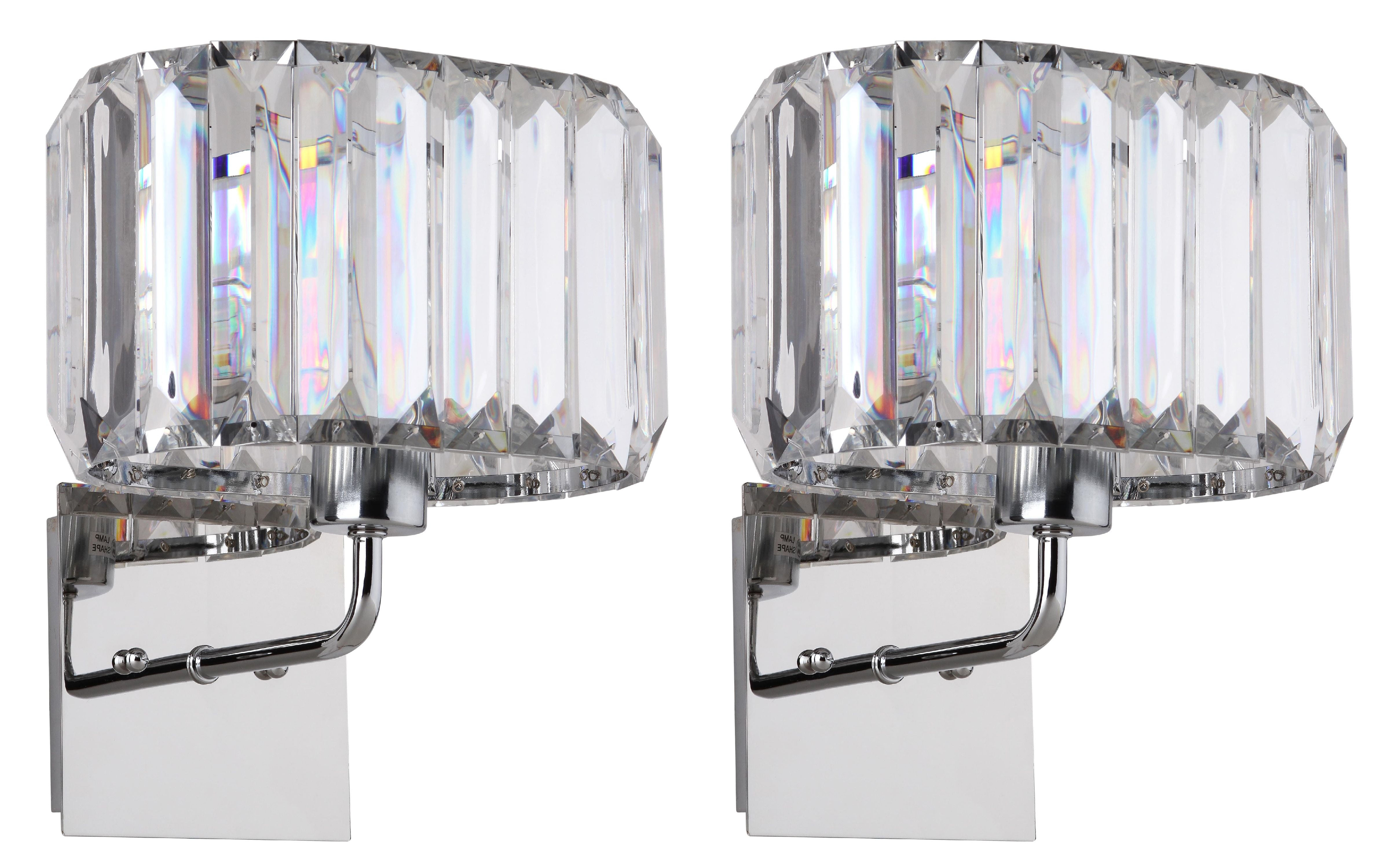 Athena Wall Lamp (Set of 2) - LIT4485 - Chrome - Safavieh