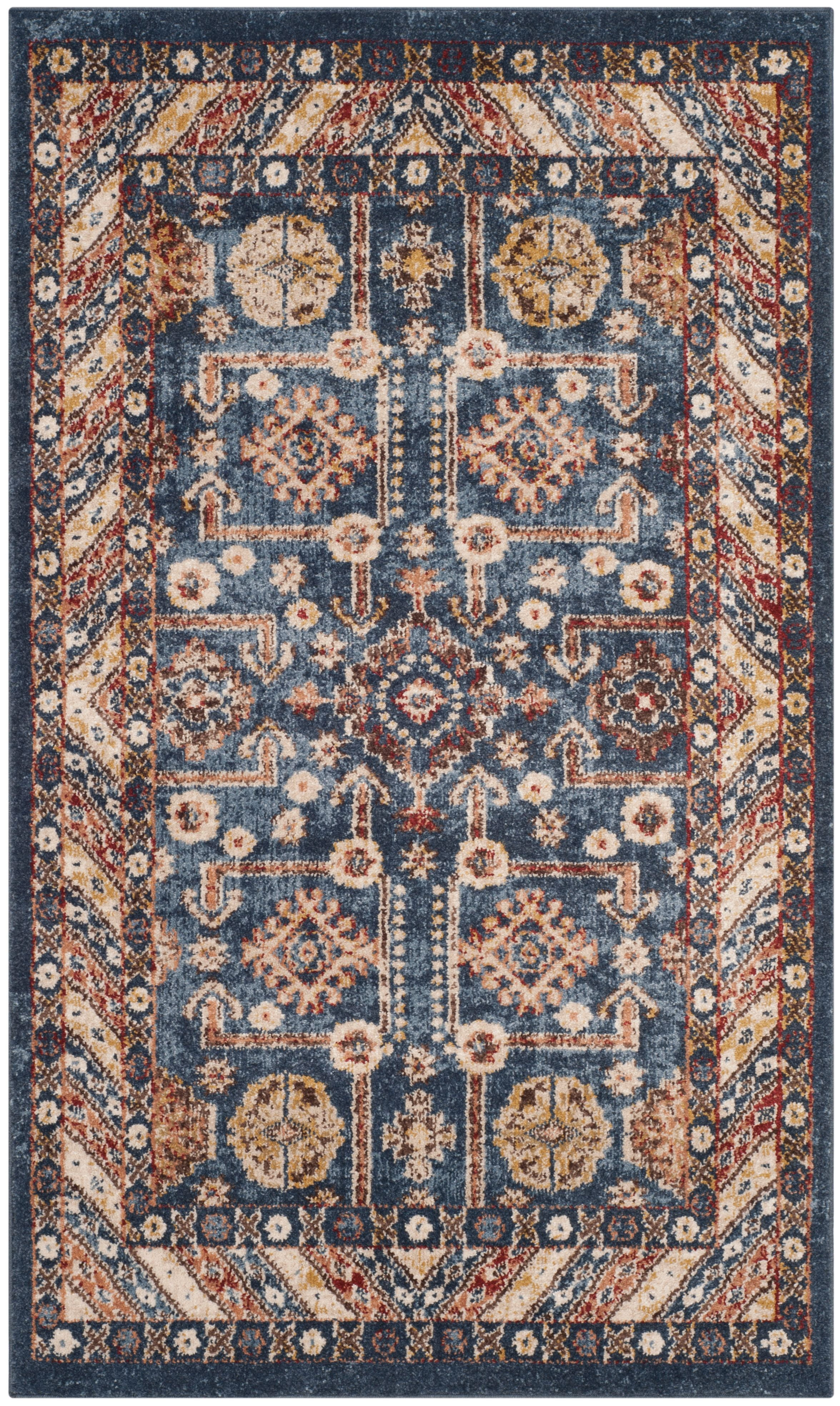 SAFAVIEH Bijar Johann Oriental Area Rug, Royal/Ivory, 3' x 5'