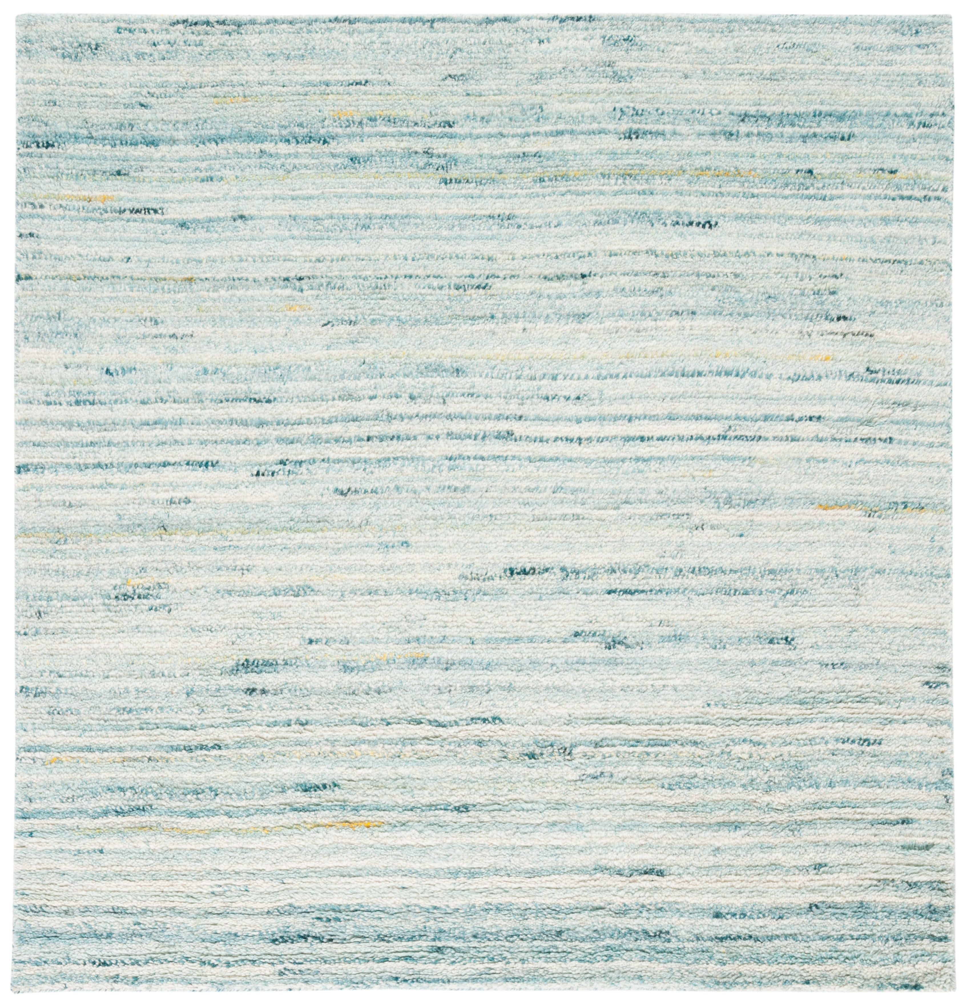 SAFAVIEH Casablanca Katharine Distressed Area Rug, Turquoise/Ivory, 6' x 6' Square