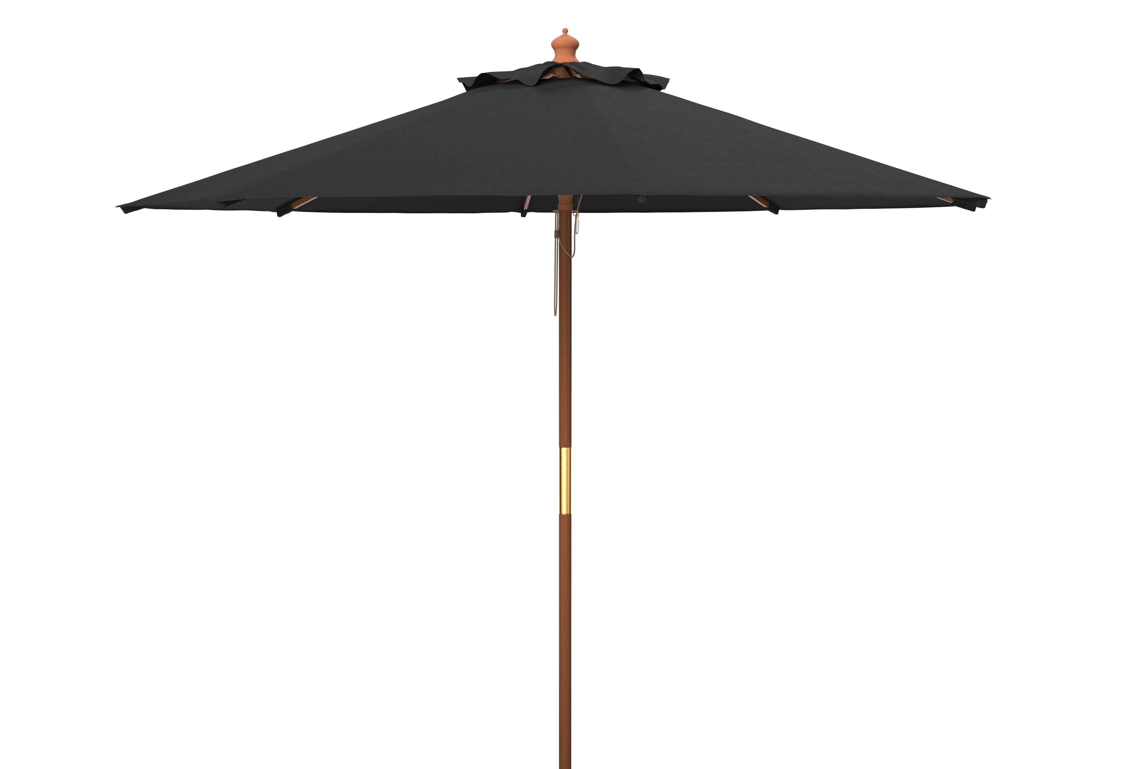 Cannes 11Ft Wooden Pulley Market Umbrella  - PAT8109 - Grey - Safavieh