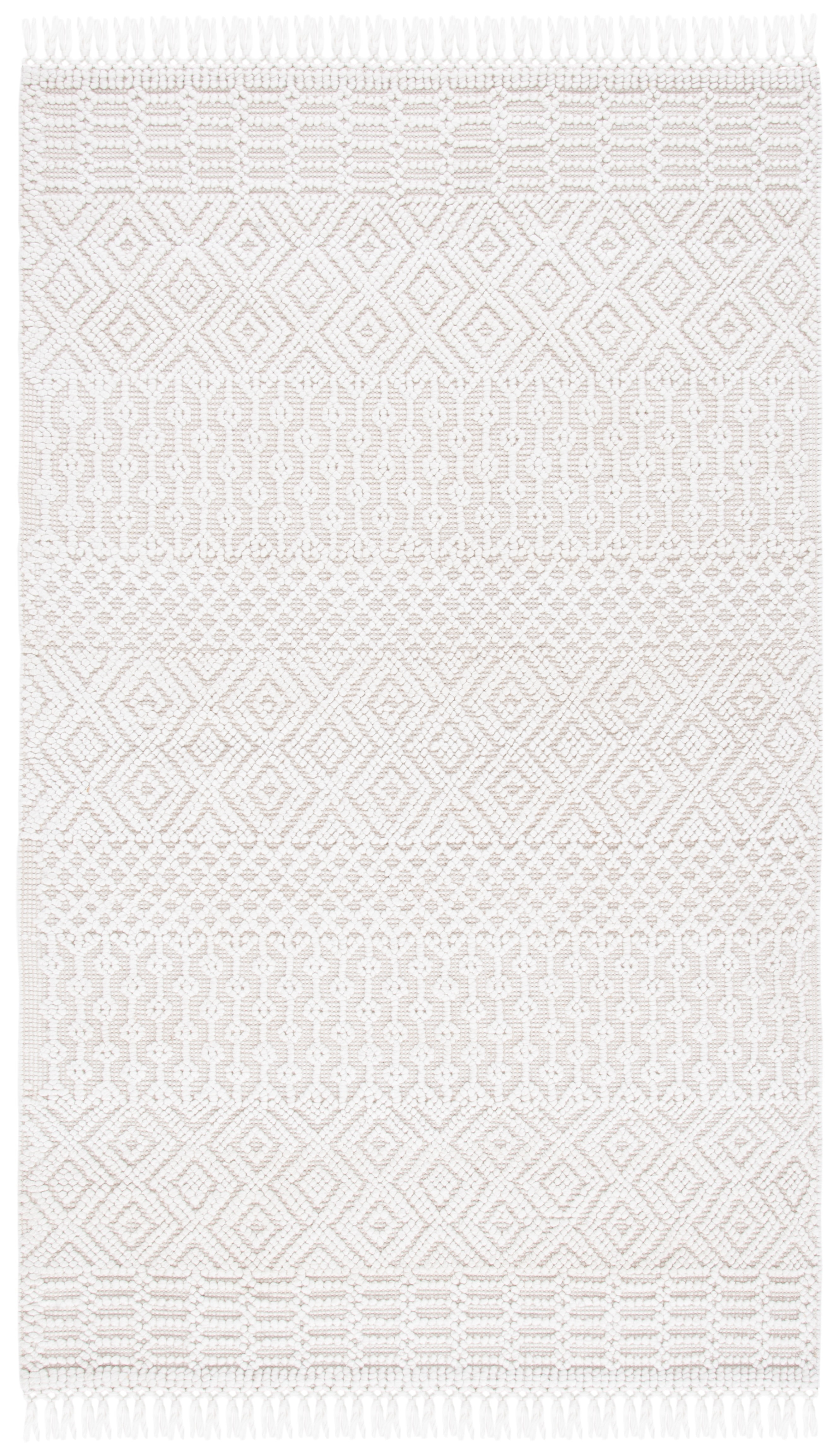 SAFAVIEH Casablanca Braelyn Diamond Area Rug, Ivory, 4' x 6'