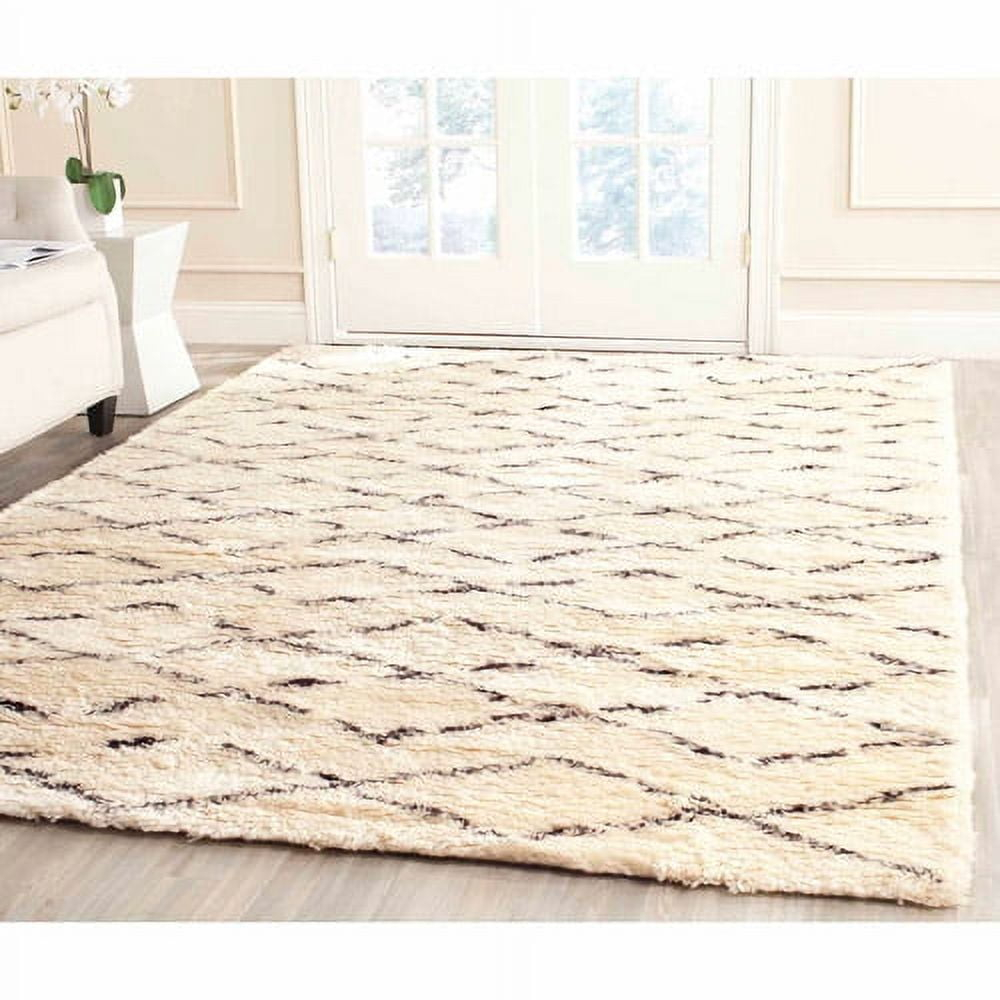 Casablanca CSB847 Hand Tufted Indoor Area Rug - Ivory/Brown - 4'x6' - Safavieh