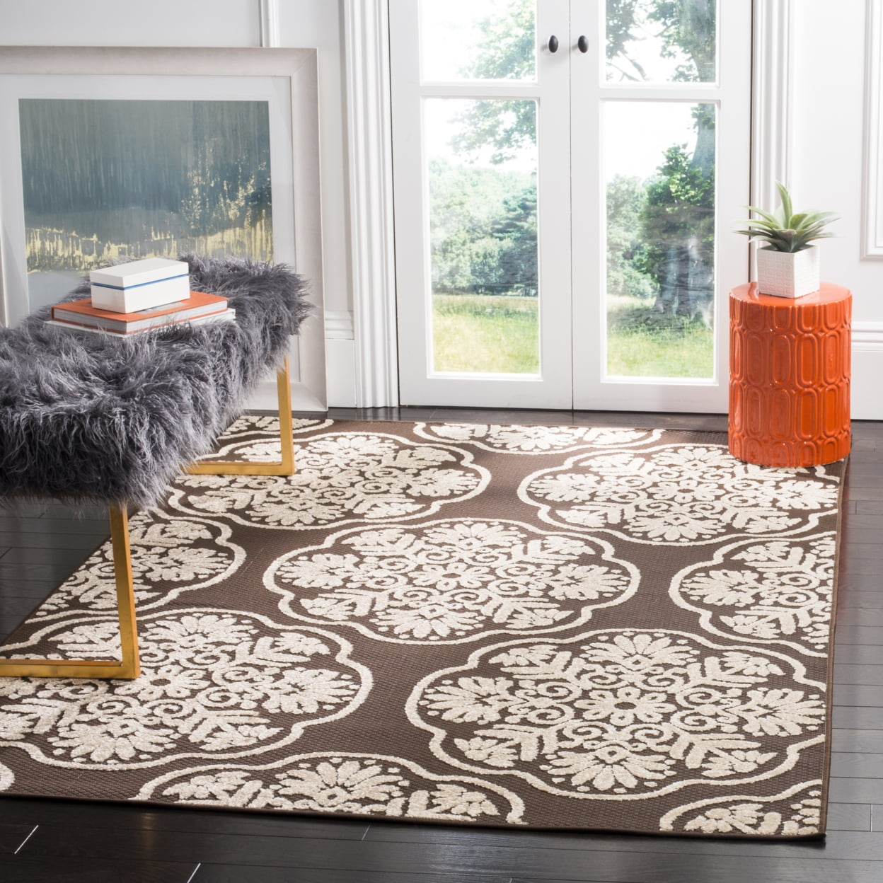 Safavieh Cottage Jarred Floral Medallion Indoor/Outdoor Area Rug