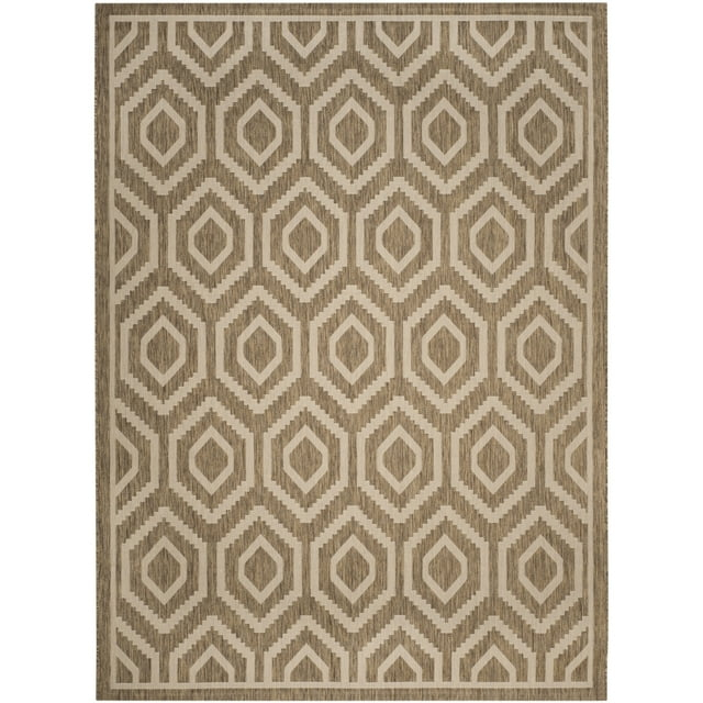 Safavieh Courtyard Amelia Geometric Indoor/Outdoor Area Rug, 9' x 12', Brown/Bone