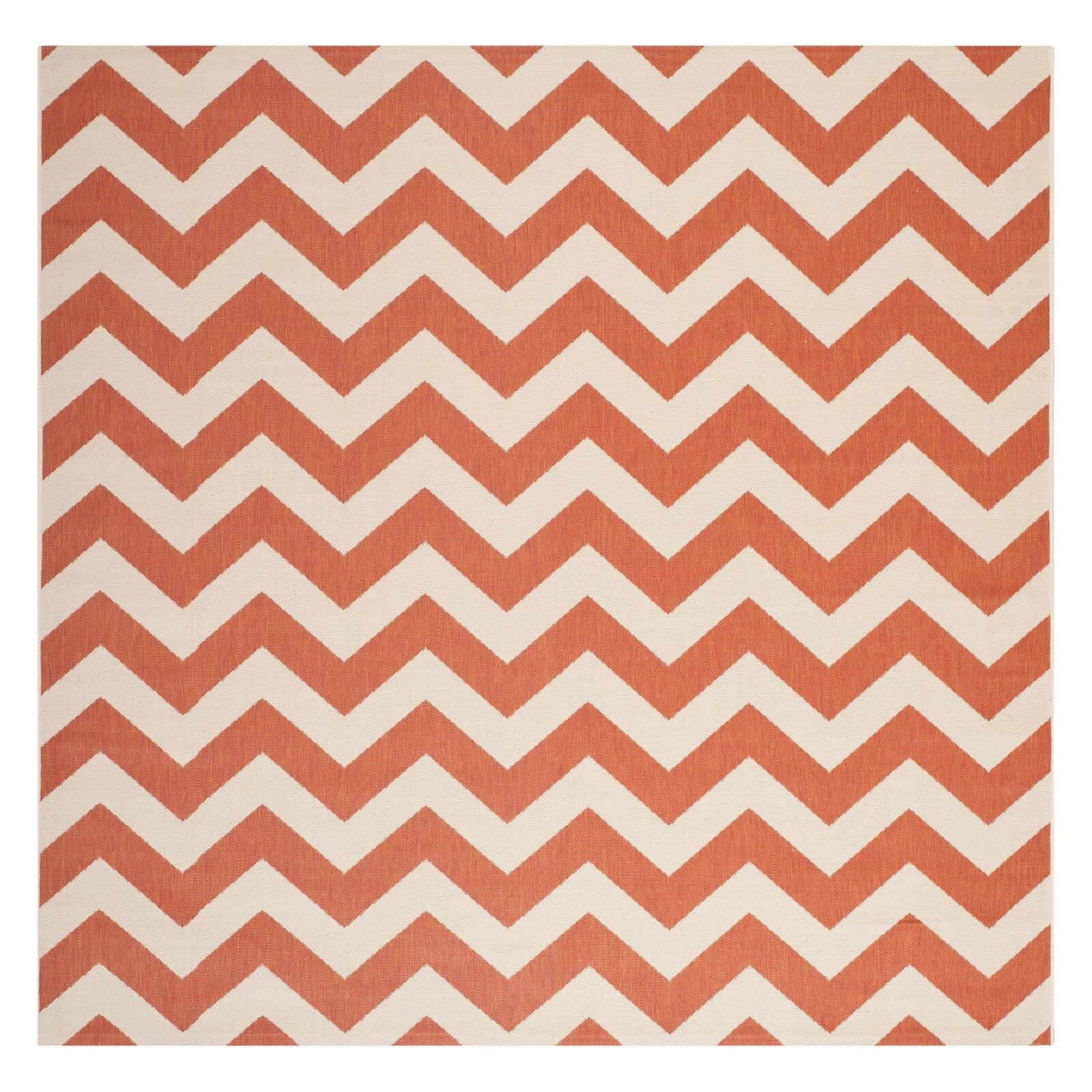 Courtyard CY6244 Power Loomed Indoor and Outdoor Runner Rug - Terracotta/Beige - 2'3"x8' - Safavieh