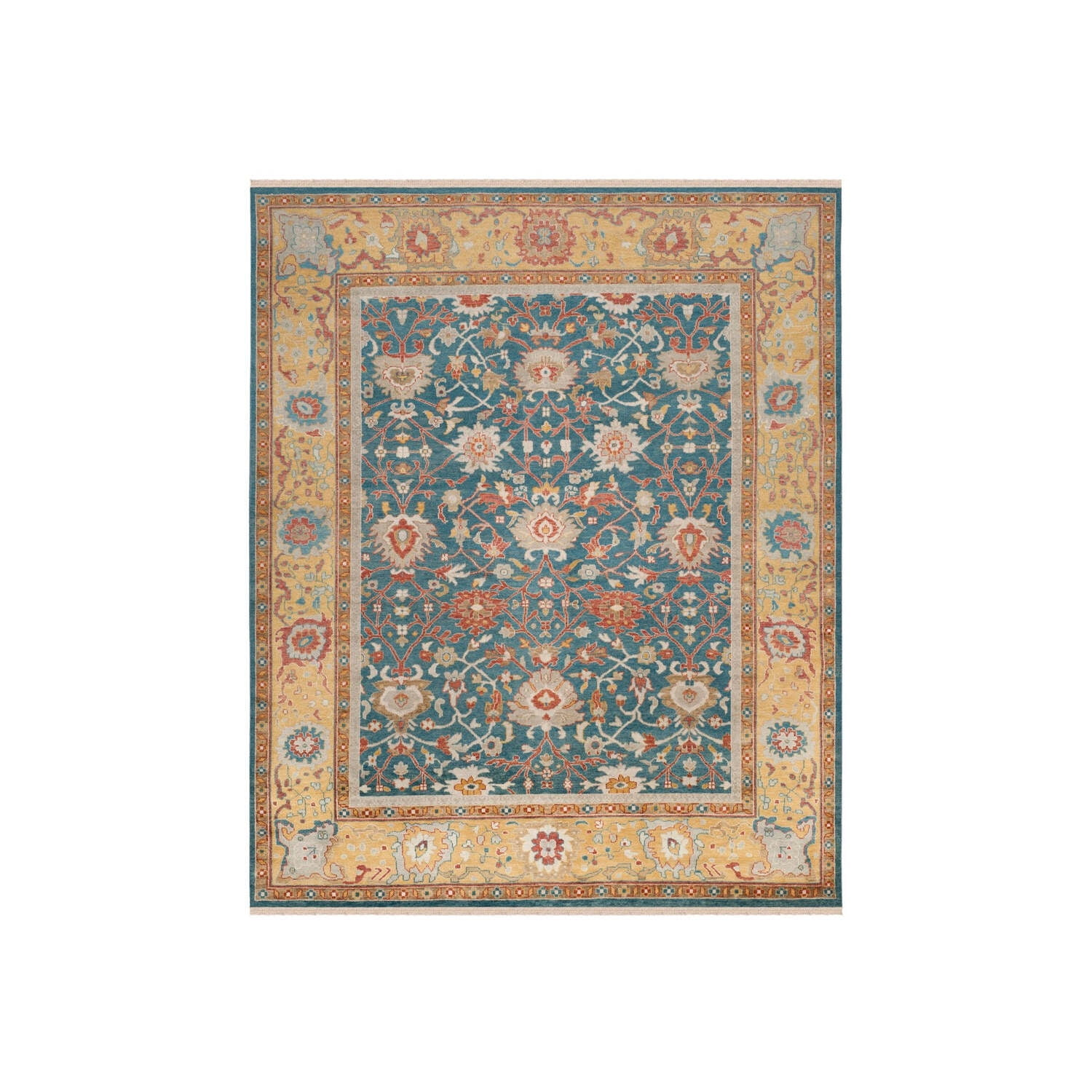 Safavieh  Couture Hand-knotted Sultanabad Chuyen Traditional Oriental Wool Rug with Fringe 9' x 12' 9' x 12'