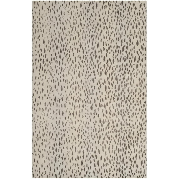 Safavieh  Couture Tibetan Jadvyga Hand-knotted Wool Area Rug Silver 6' x 9' 6' x 9' Indoor Living Room, Bedroom, Dining Room