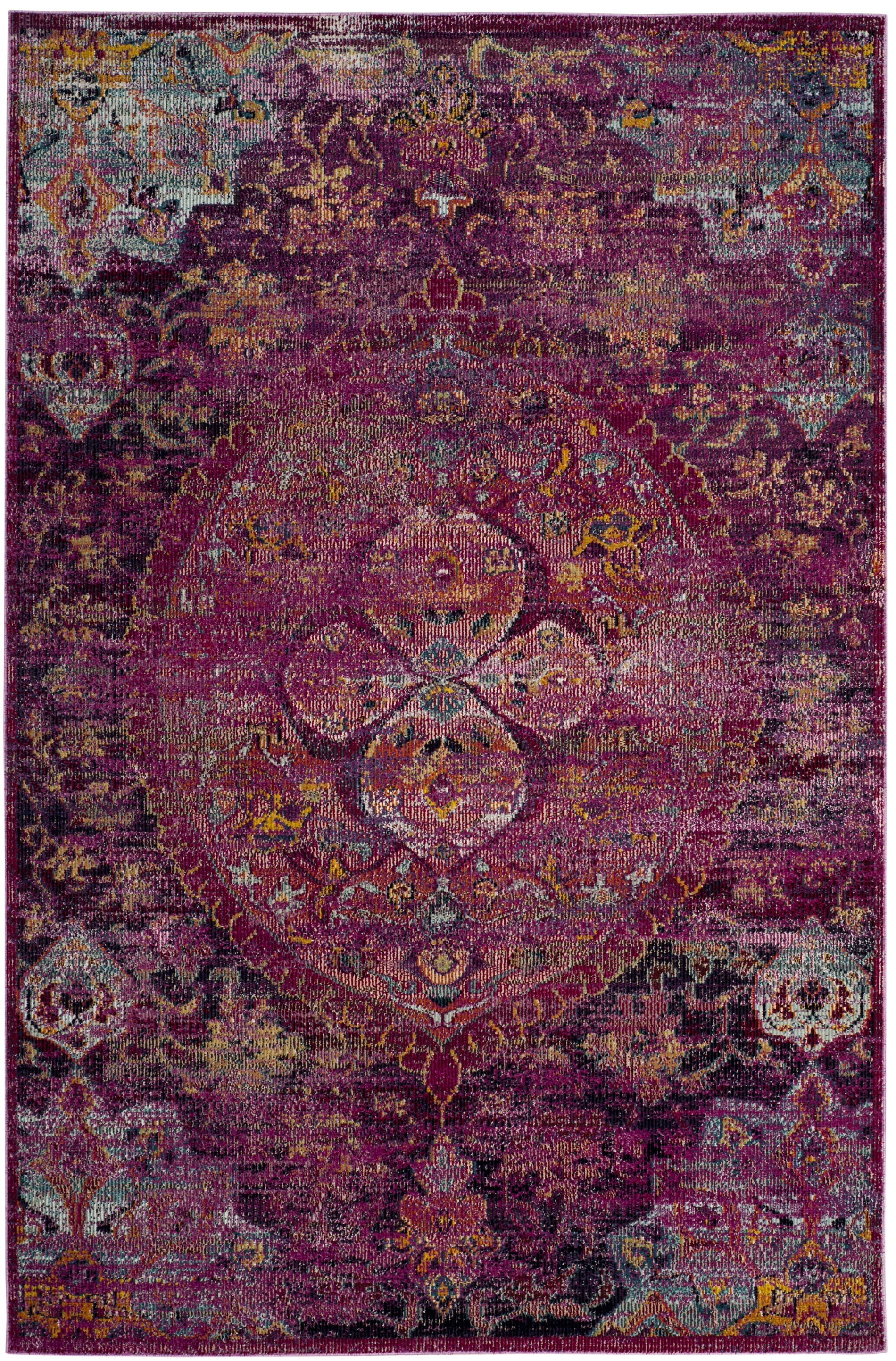 Crystal CRS512 Power Loomed Area Rug - Fuchsia/Purple - 5'x8' - Safavieh.