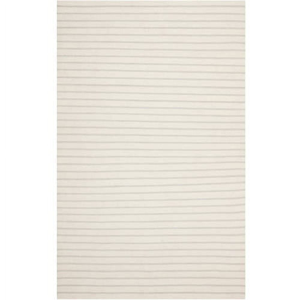 SAFAVIEH Dhurries Gina Geometric Wool Area Rug, White, 4' x 6'