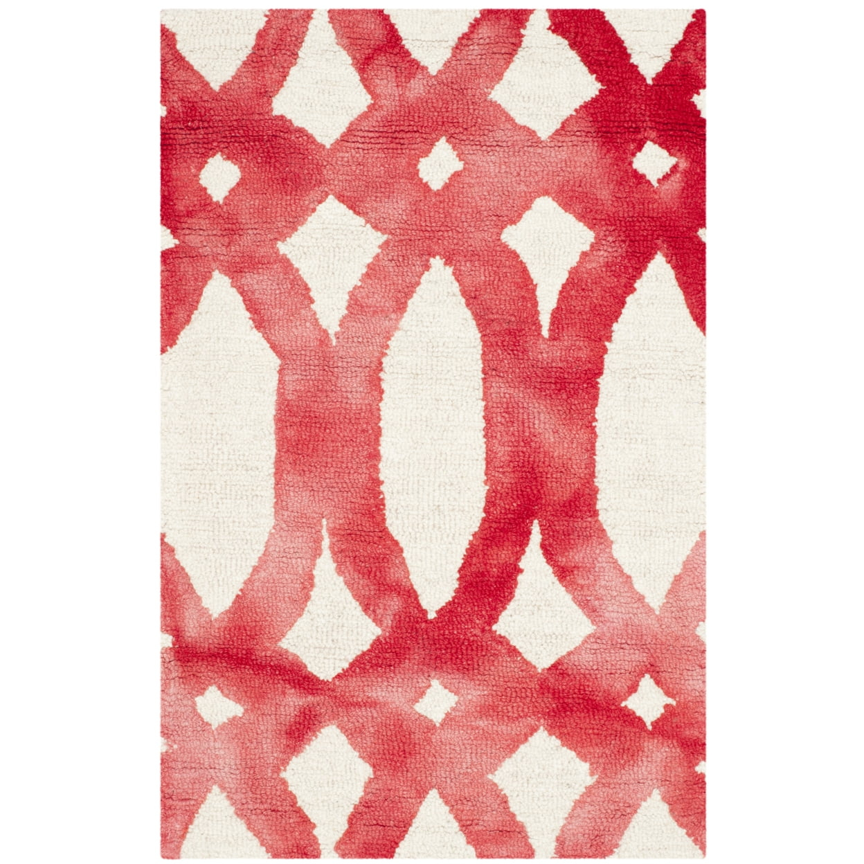 Dip Dye DDY675 Hand Tufted Accent Rug - Ivory/Red - 2'x3' - Safavieh.