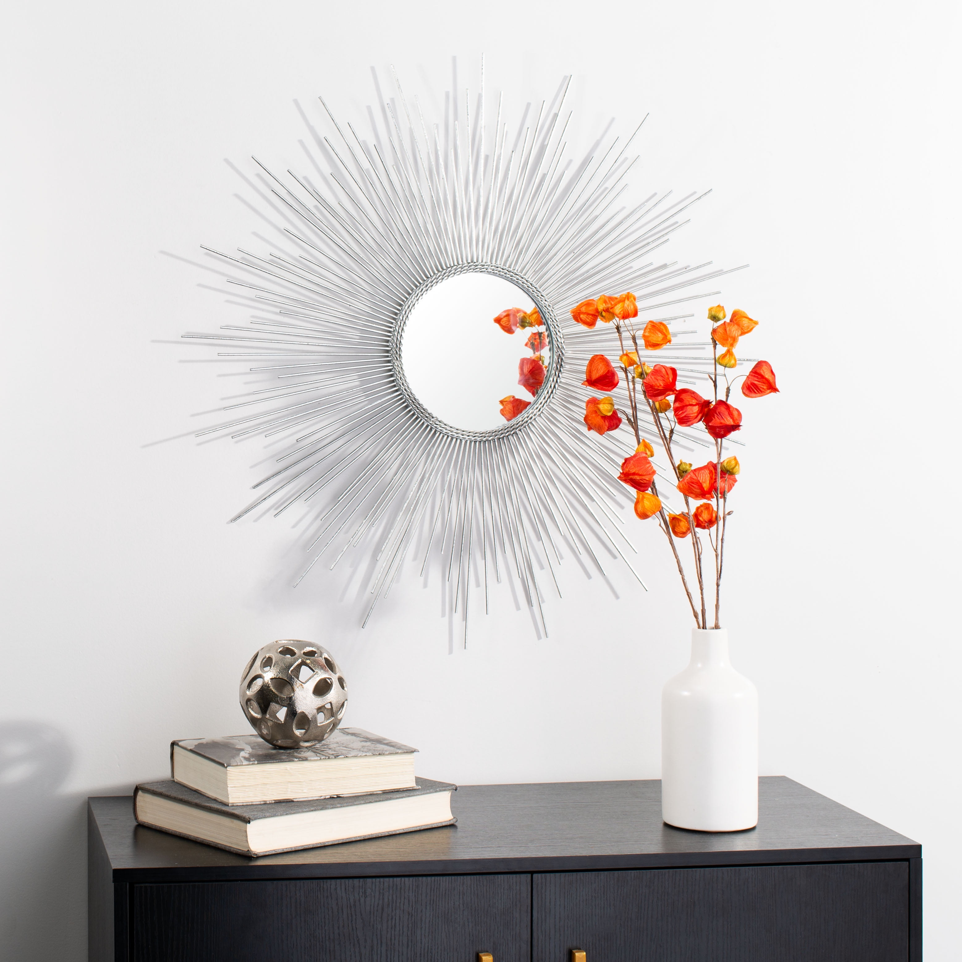 Emme Sunburst Mirror - Silver - Safavieh