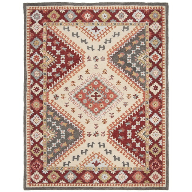 Safavieh  Handmade Aspen Iola Boho Tribal Wool Rug 10' x 14' Wool, Cotton 10' x 14' Indoor, Handmade Rectangle