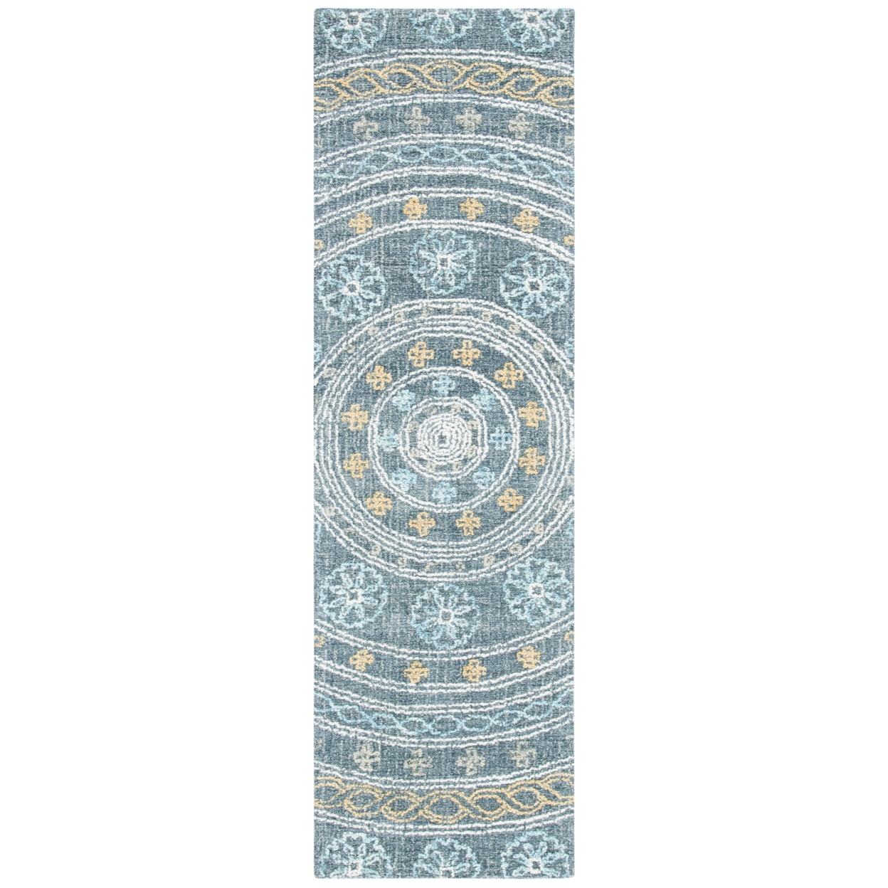 Blossom BLM608 Hand Tufted Area Rug - Charcoal/Yellow - 5'x8' - Safavieh.