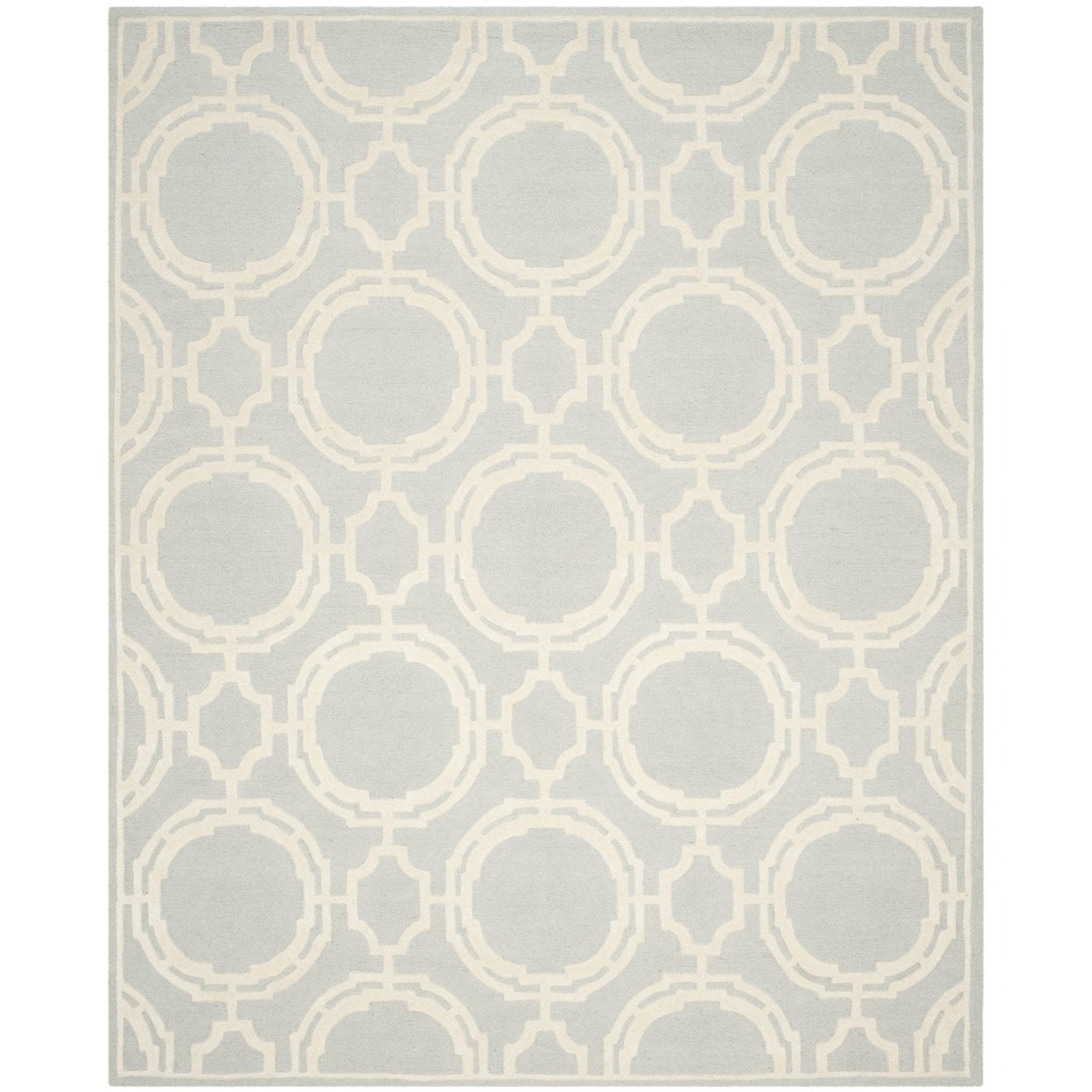 Safavieh  Handmade Cambridge Artelia Modern Wool Rug Grey/Ivory 4'  x  6' 4' x 6' Indoor,Handmade Living Room,Bedroom Rectangle