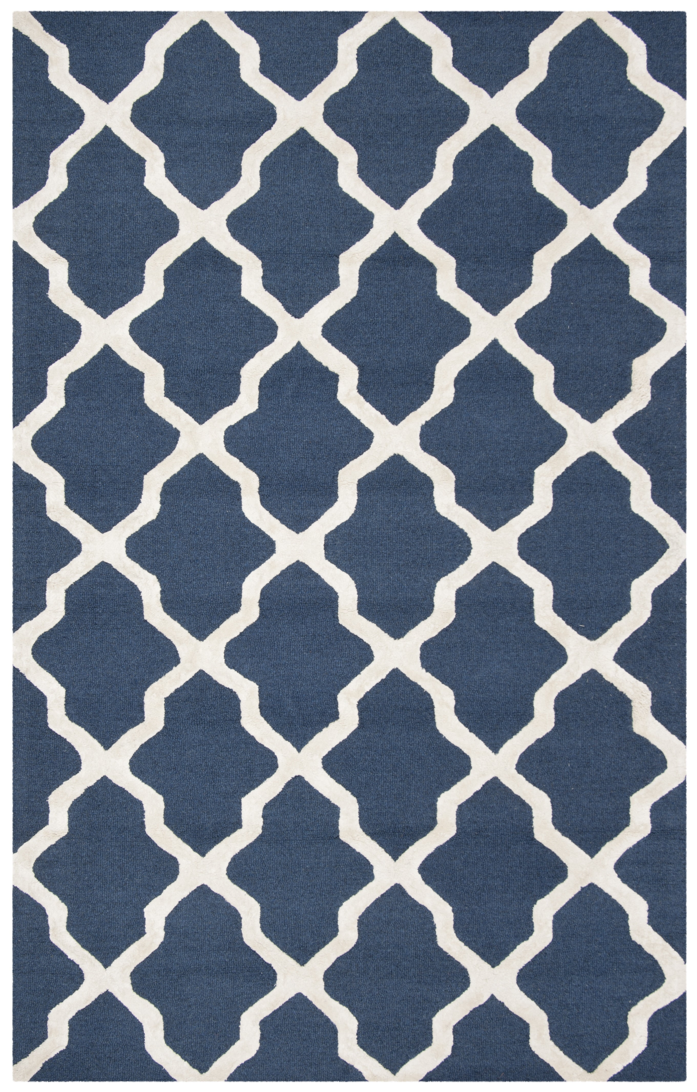 SAFAVIEH Cambridge Jayme Geometric Area Rug, Navy/Ivory, 6' x 9'