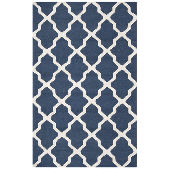 SAFAVIEH Cambridge Jayme Geometric Area Rug, Navy/Ivory, 6' x 9'