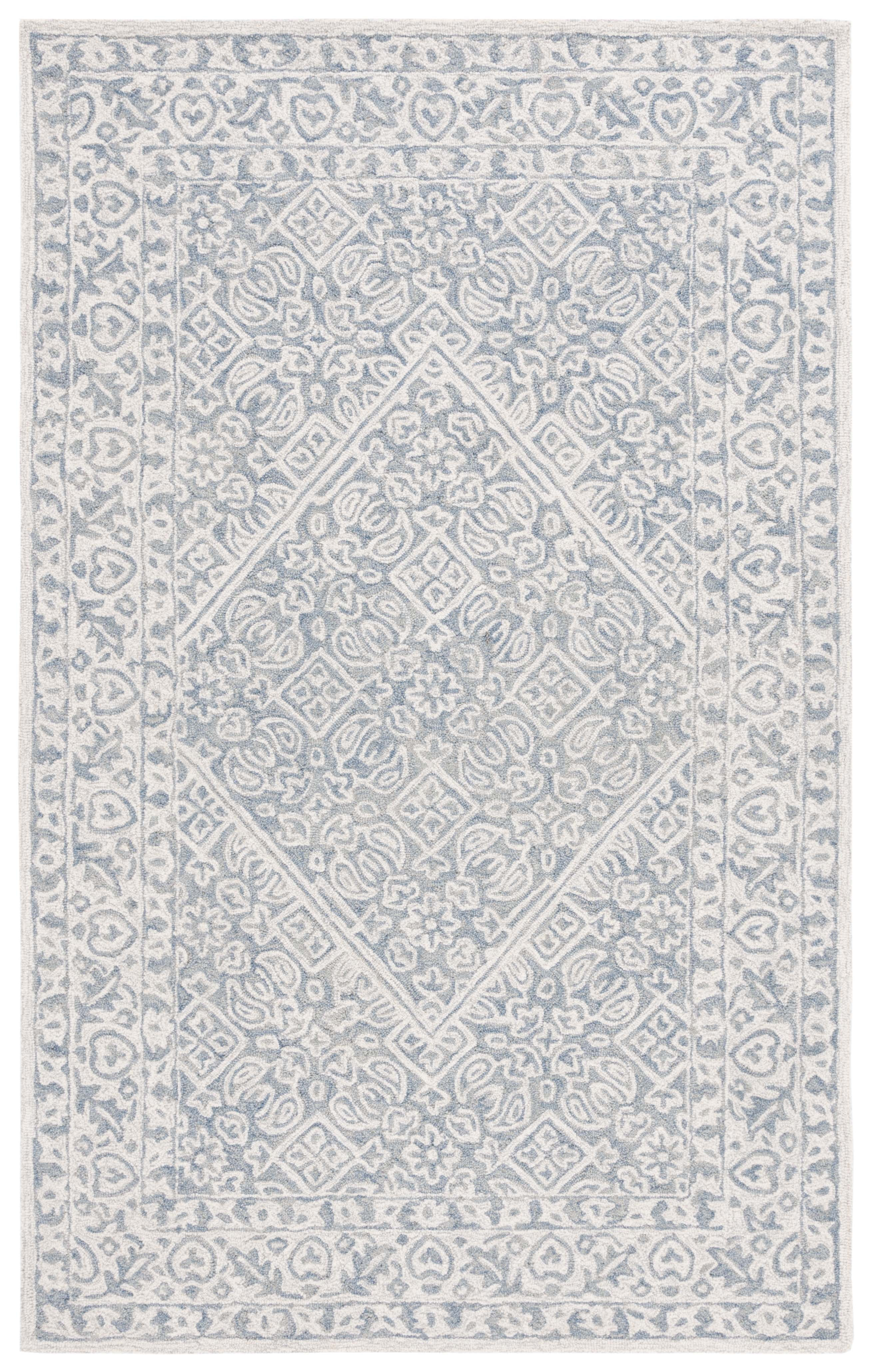 Safavieh Dip Dye Hand Tufted Wool/Cotton Oriental Rug in Gray/Ivory