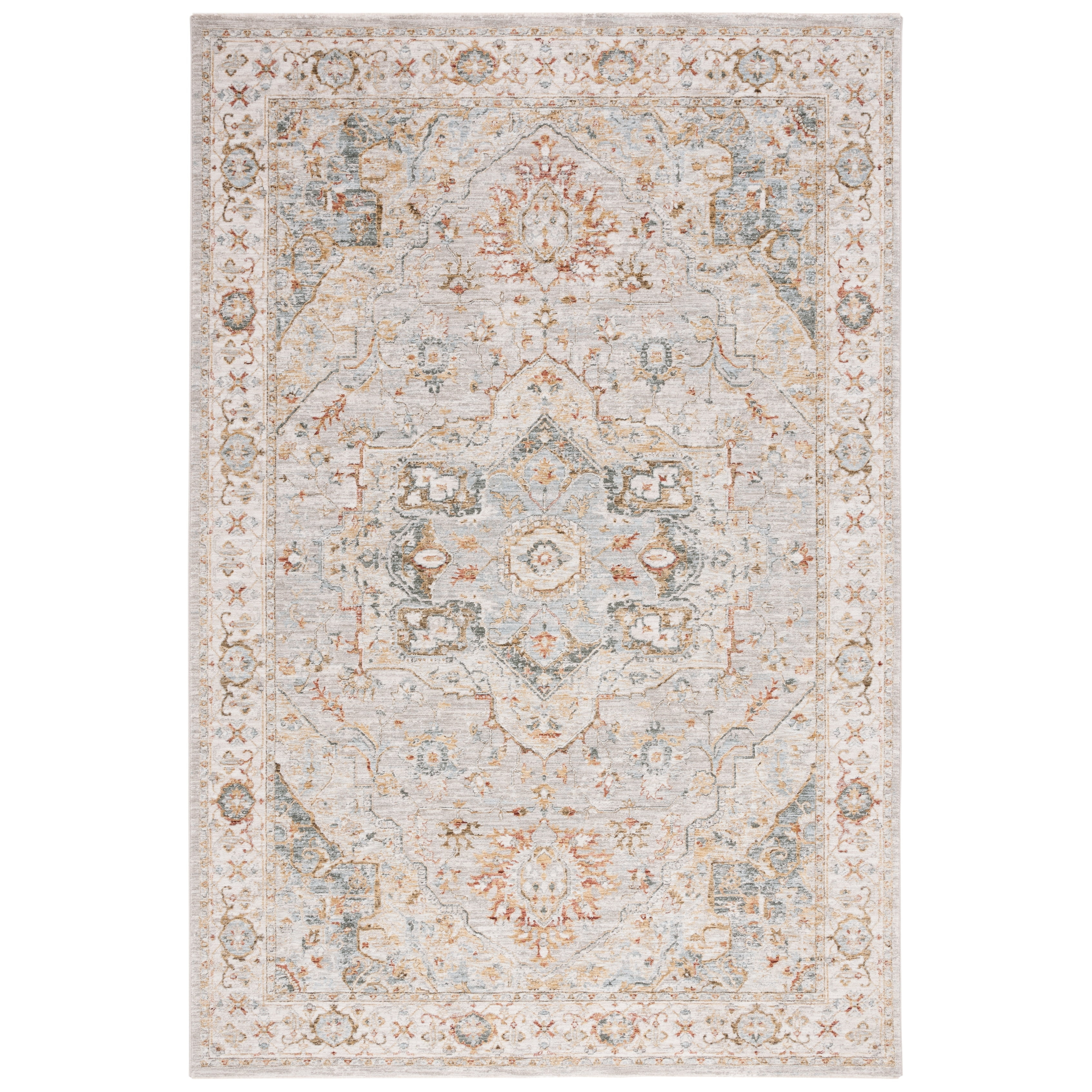 Hamilton HLT110 Power Loomed Area Rug - Gray/Blue - 6'7"x6'7" - Safavieh.