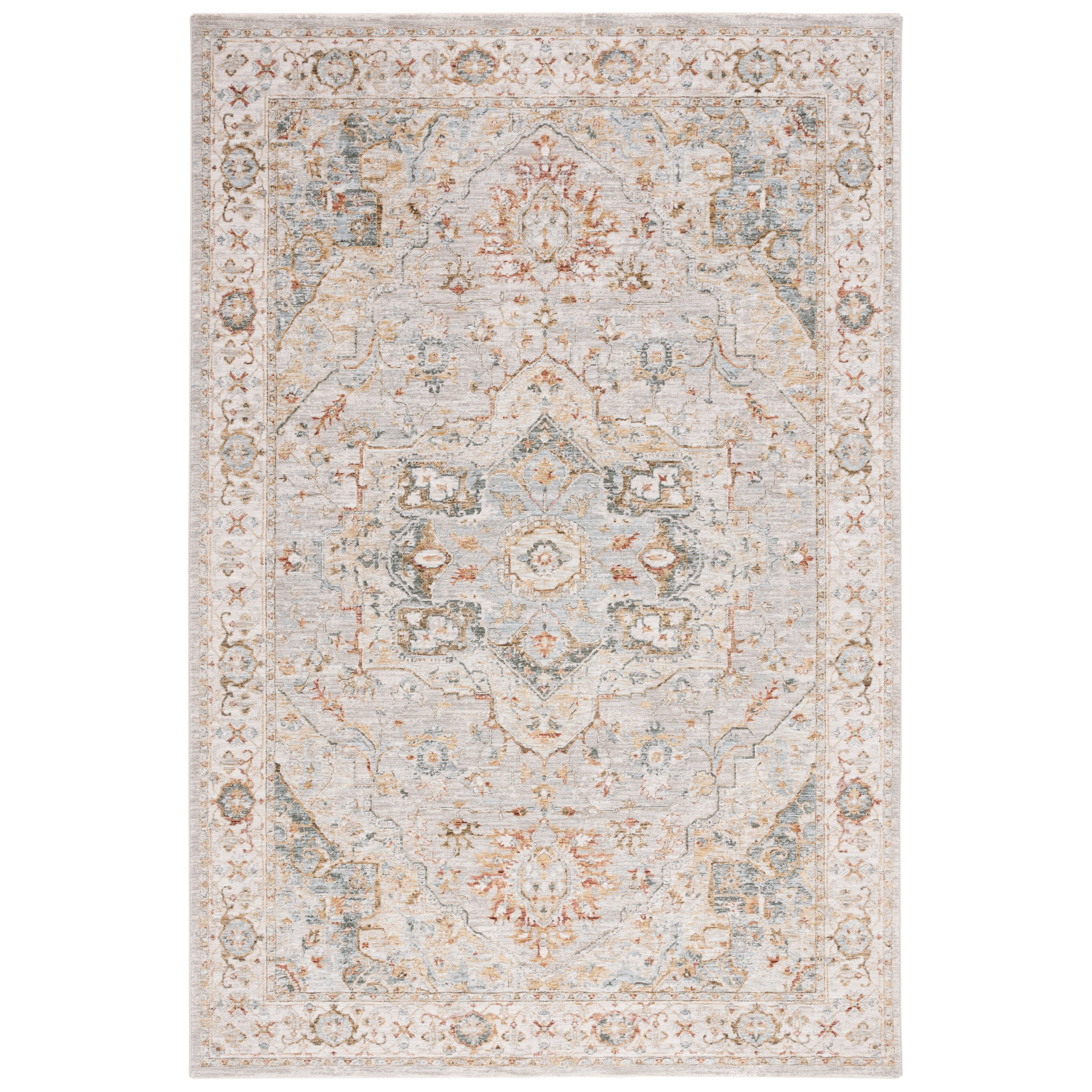 Hamilton HLT110 Power Loomed Area Rug - Gray/Blue - 6'7"x6'7" - Safavieh.