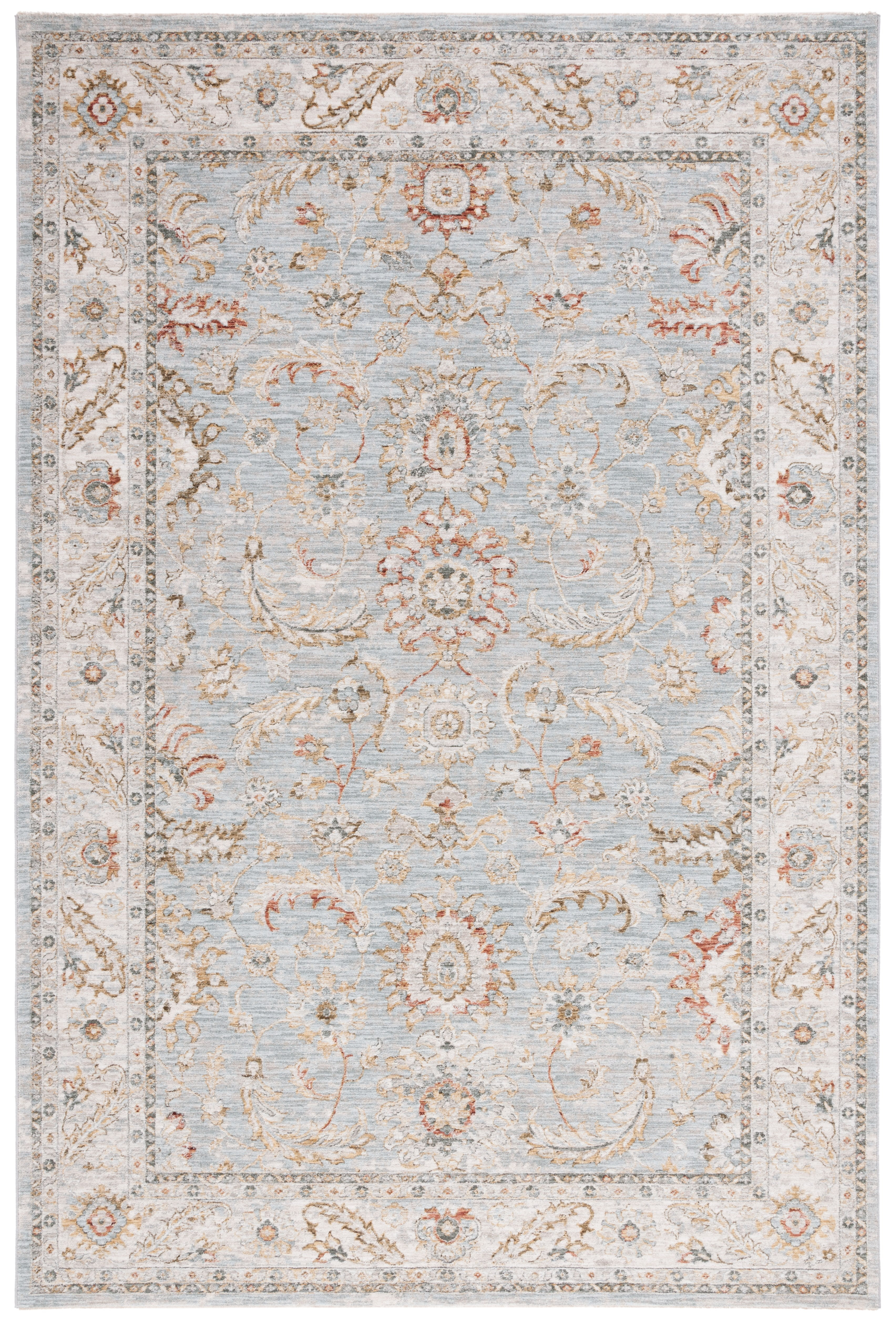 Hamilton HLT108 Power Loomed Area Rug - Blue/Gold - 8'x10' - Safavieh.