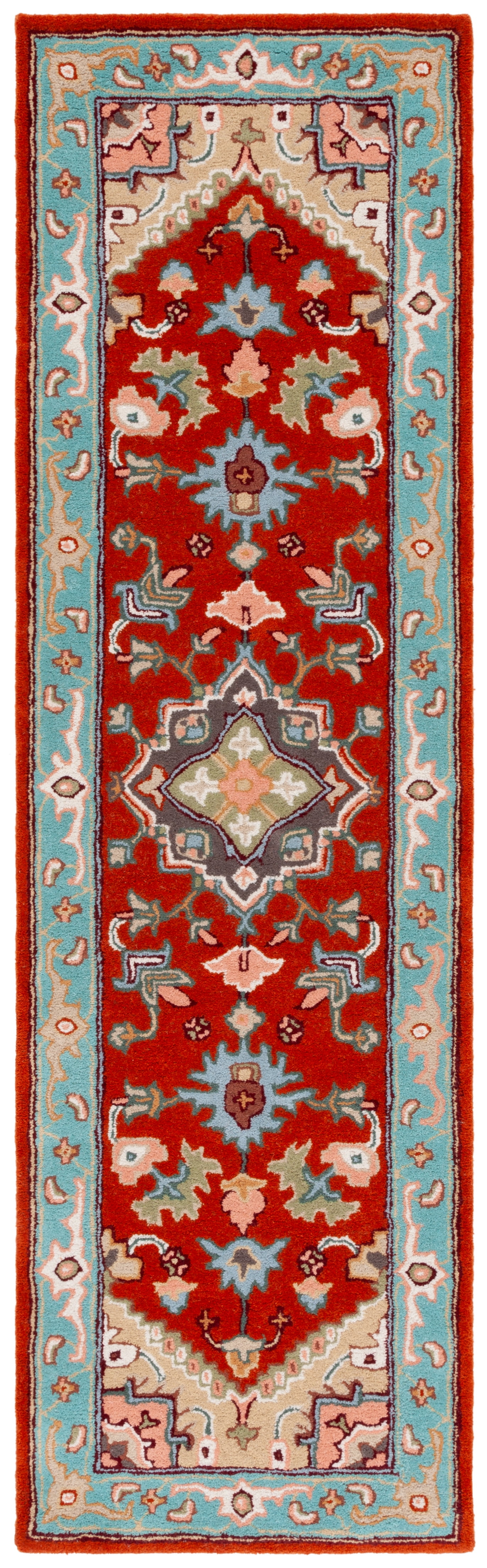 SAFAVIEH Heritage York Oriental Wool Runner Rug, Red/Blue, 2'3" x 8'