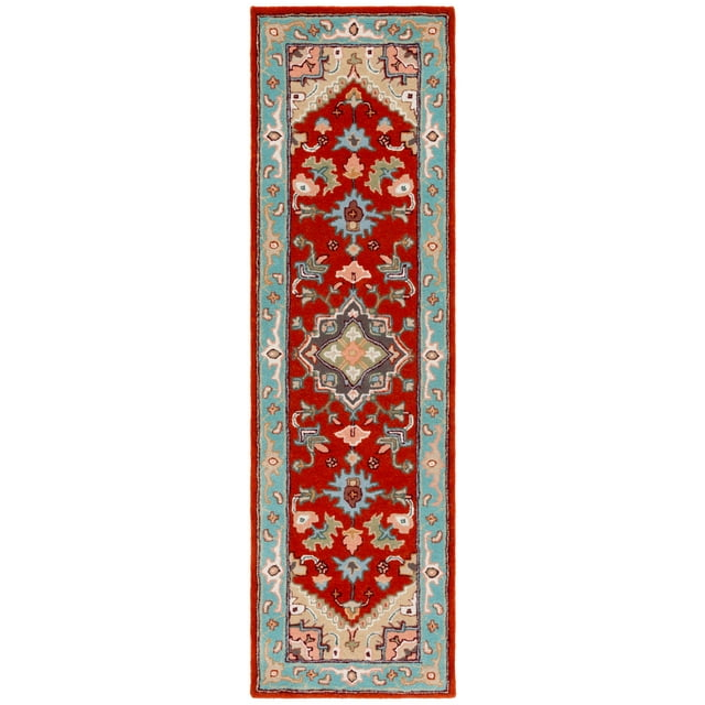 SAFAVIEH Heritage York Oriental Wool Runner Rug, Red/Blue, 2'3" x 8'