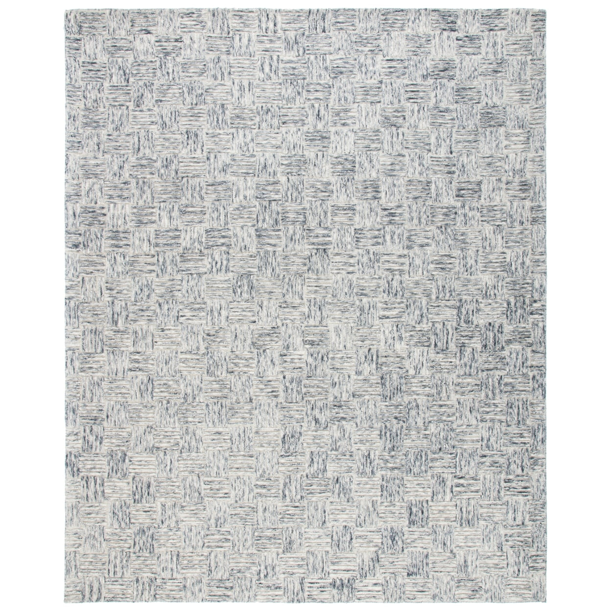SAFAVIEH Micro-Loop Edythe Geometric Area Rug, Grey, 5' x 5' Square