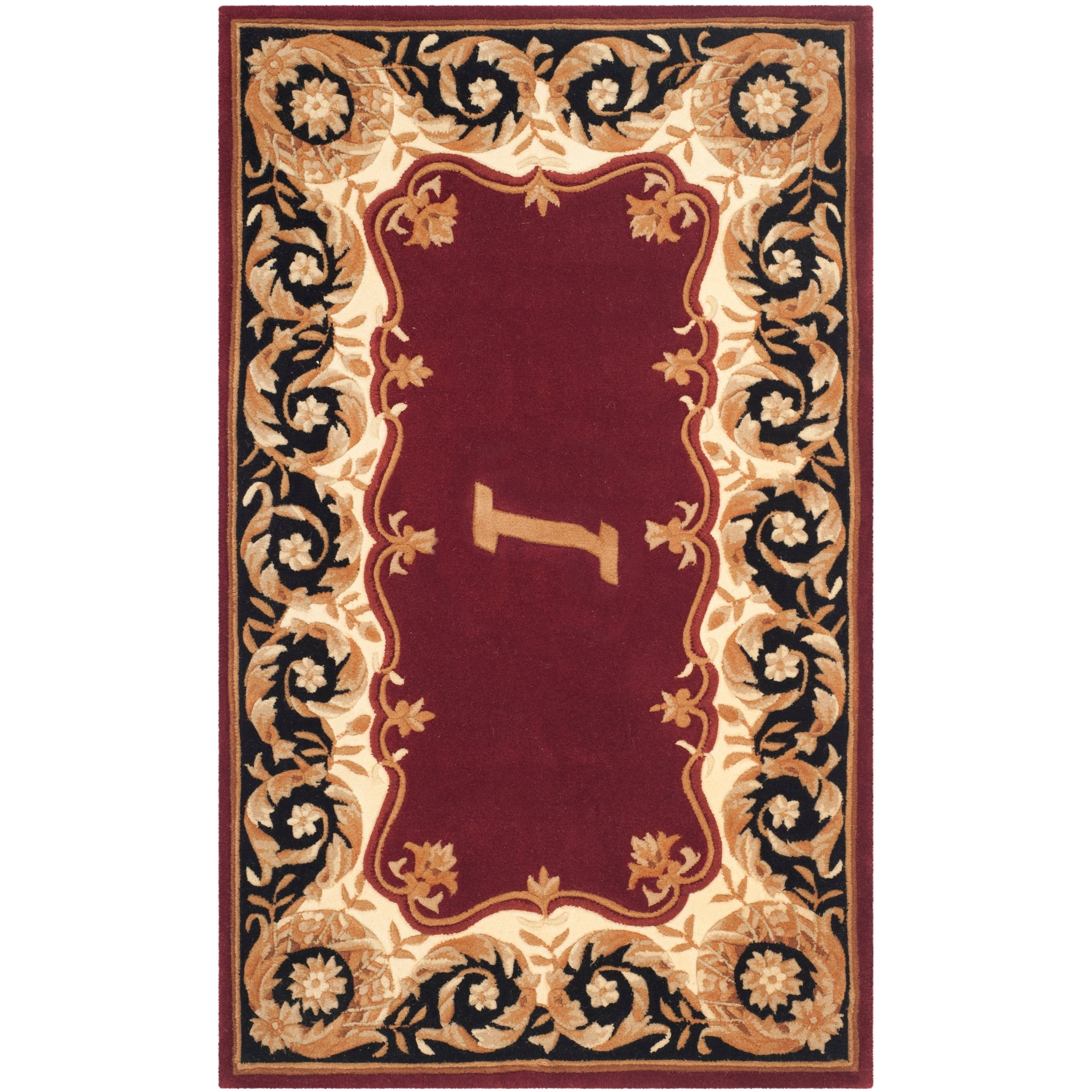 Safavieh  Handmade Naples Taje Traditional Oriental Wool Rug Maroon I 3' x 5' 3' x 5' Living Room, Bedroom, Dining Room Rectangle