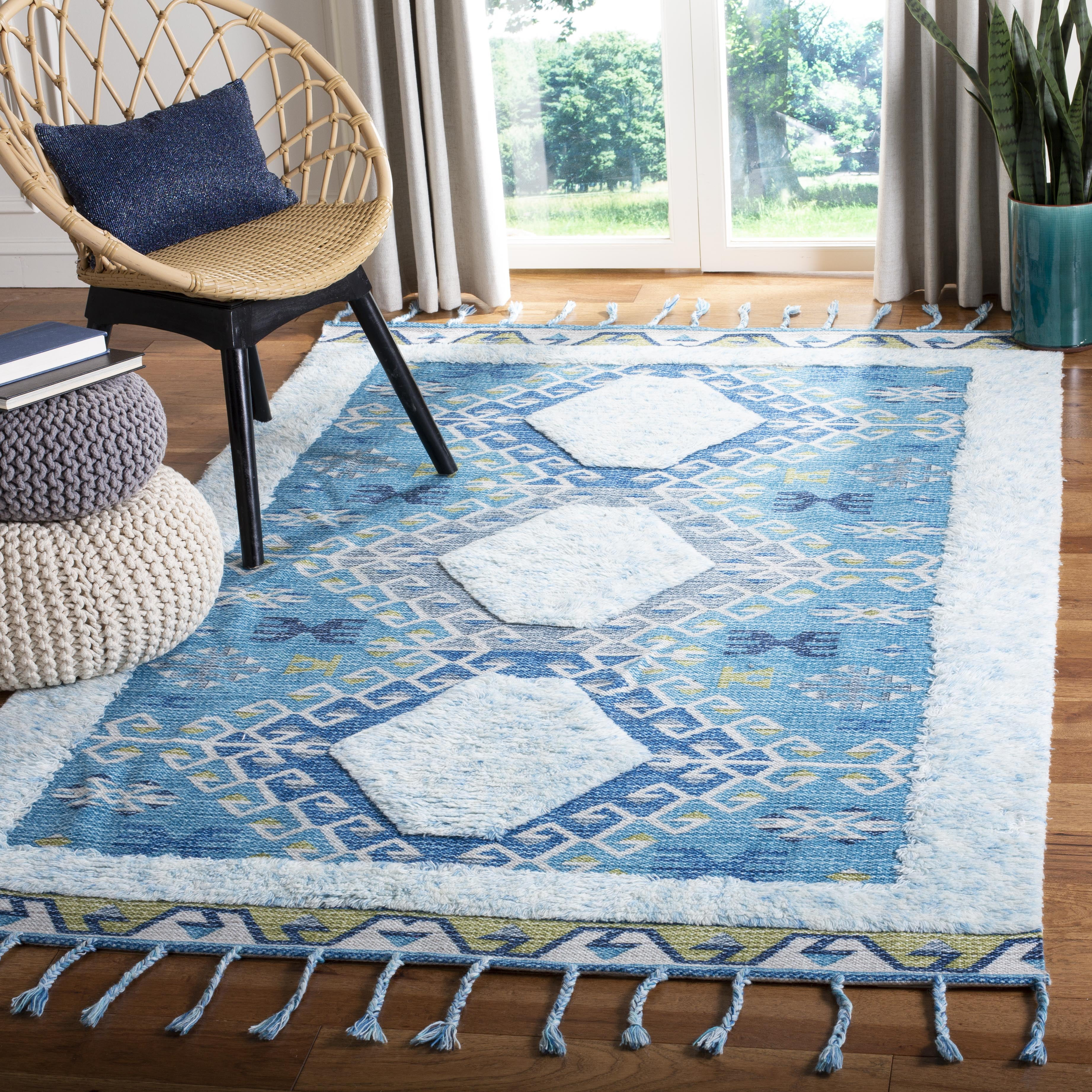 Safavieh  Handmade Saffron Evelinde Modern Tribal Cotton Rug 4' x 6' 4' x 6' Indoor