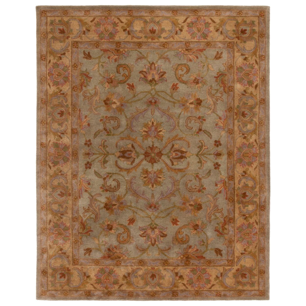 SAFAVIEH Heritage Cheshunt Oriental Wool Area Rug, Green/Gold, 12' x 18'